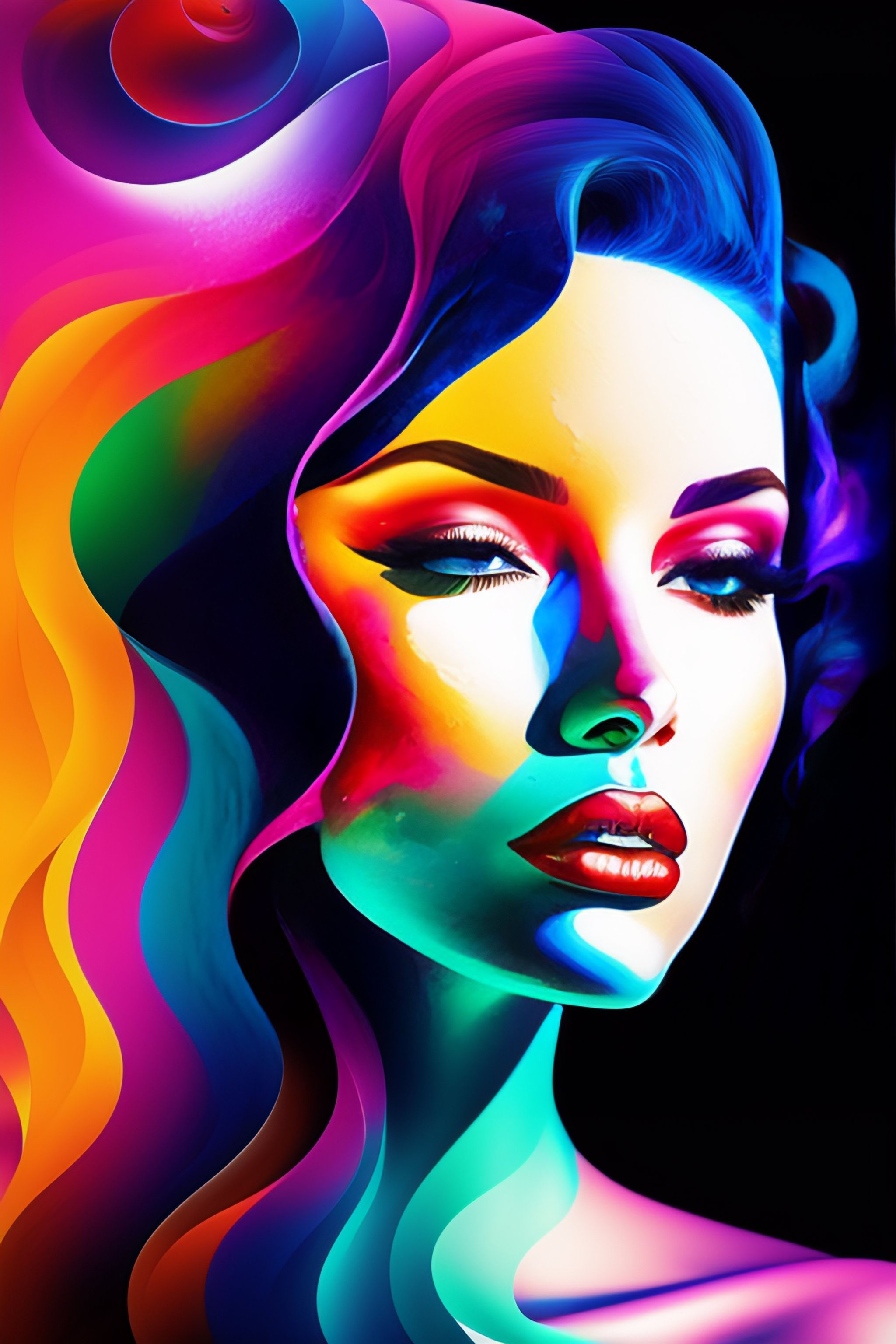 Wallpaper #52dQ-5IBSpphPi3-YpO8394 Lexica Make Modern Abstract Art with a Women