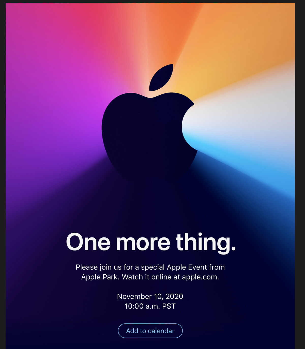 Wallpaper #iD-ePJMBLiIJ4c9OqJIh243 Apple Announces One More Thing Event for November 10th the Verge