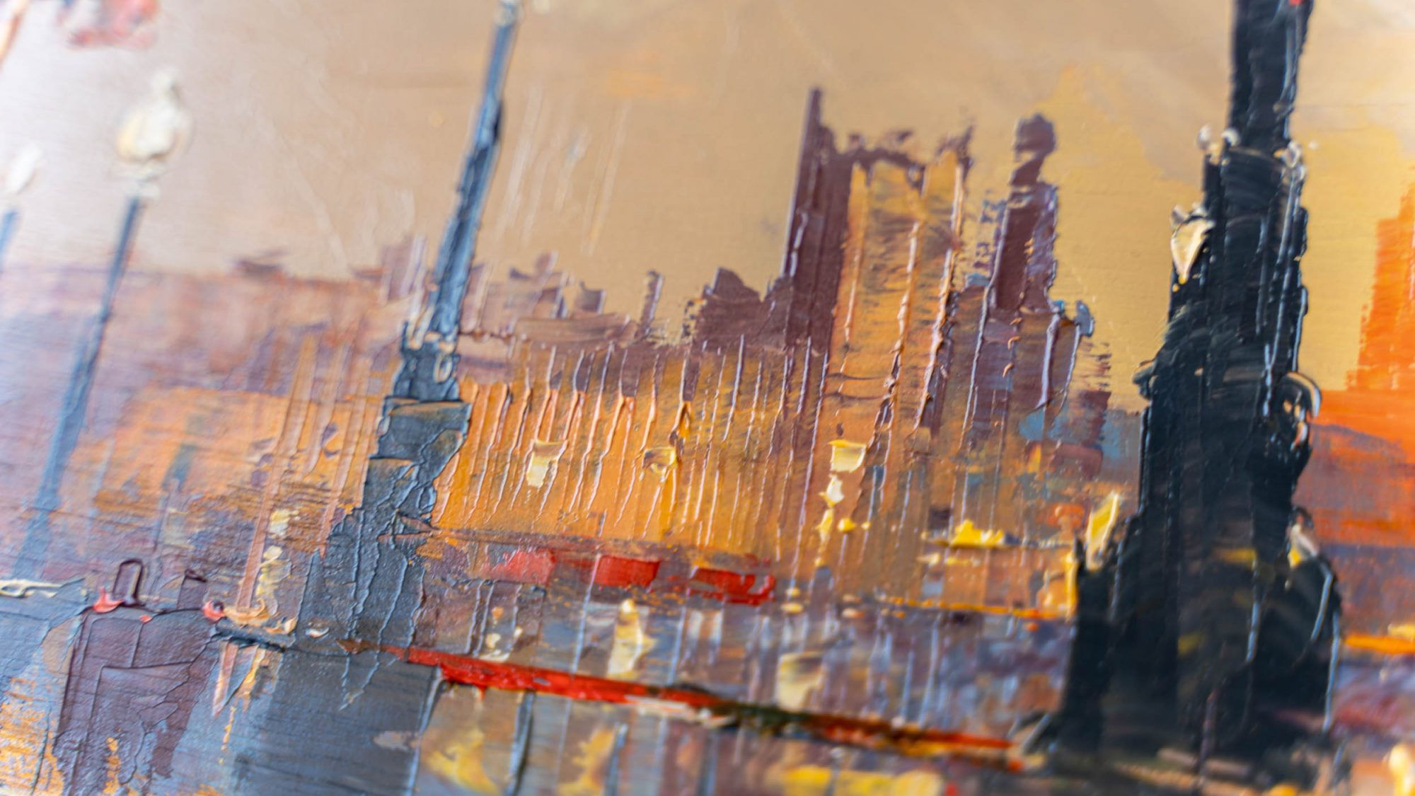 Wallpaper #2WigFZMBSpphPi3-egh-15 Thameside Impressions Original London Painting by Paul Kenton