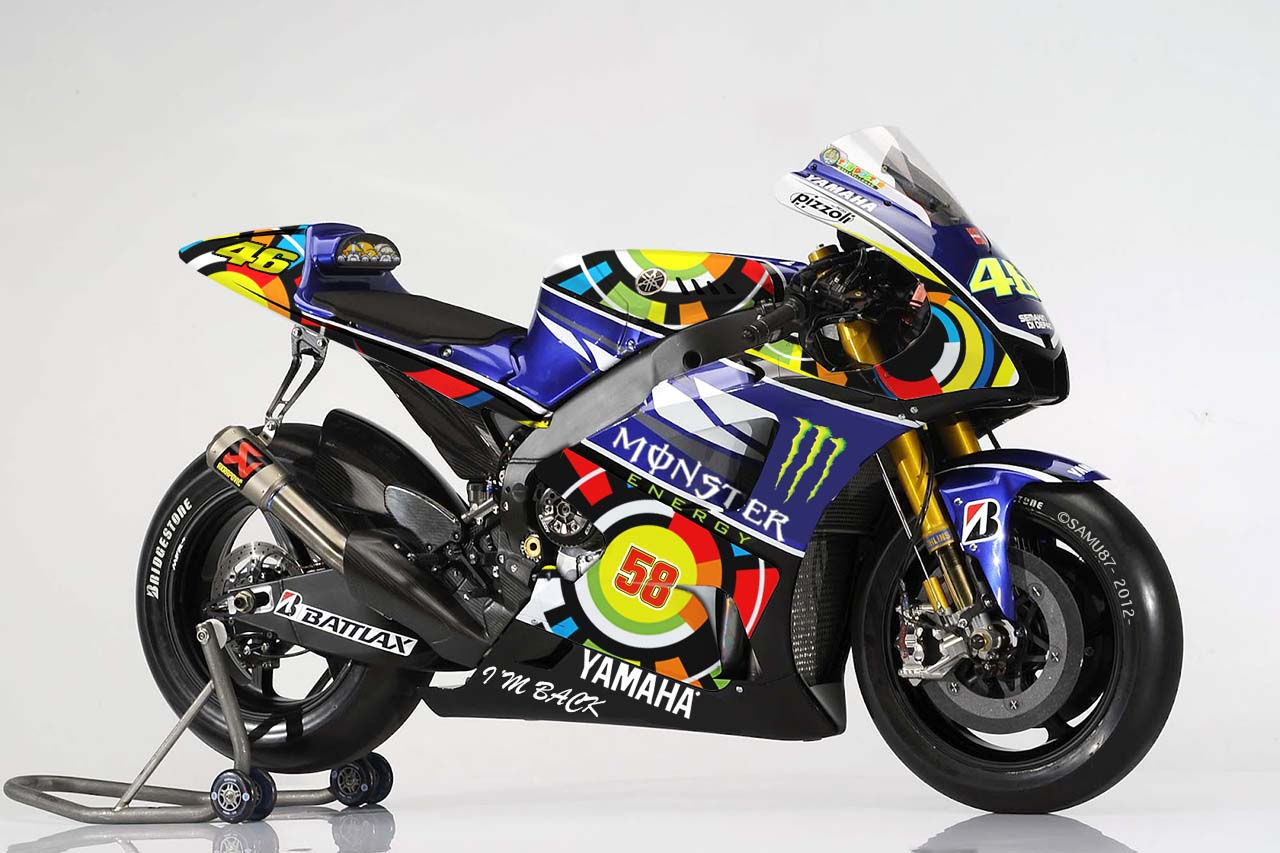 Wallpaper #6hymQJMB8JfcLg2JZvYm85 Rossis Yamaha M1 Bike Tweets Photos of the New Livery Photo Gallery