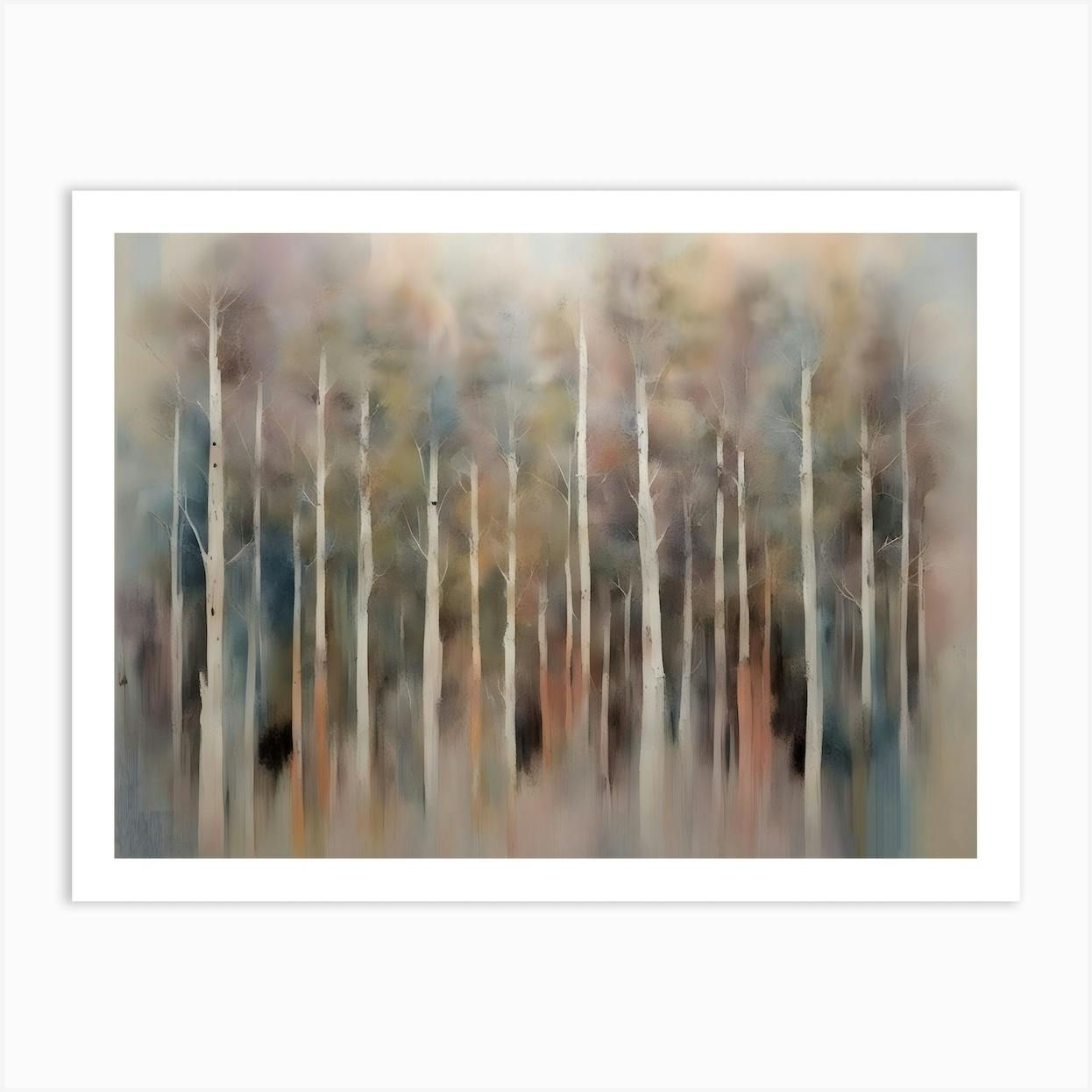 Wallpaper #d2c4EZMBSpphPi3-OPZ132 Aspen Trees Abstract Forest Art Print by Two Six Media Fy