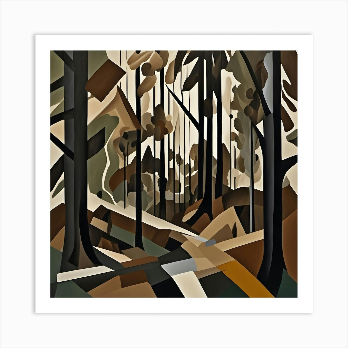 Wallpaper #d2c4EZMBSpphPi3-OPZ131 Forest Abstract Forest Art Print by Two Six Media Fy