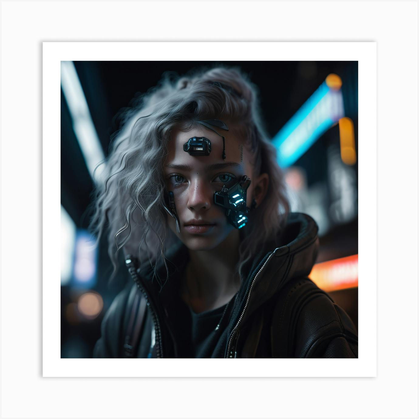 Wallpaper #RaUlN5MBVBiSkHCarotk28 Cyberpunk Portrait Art Print by Anton Fy