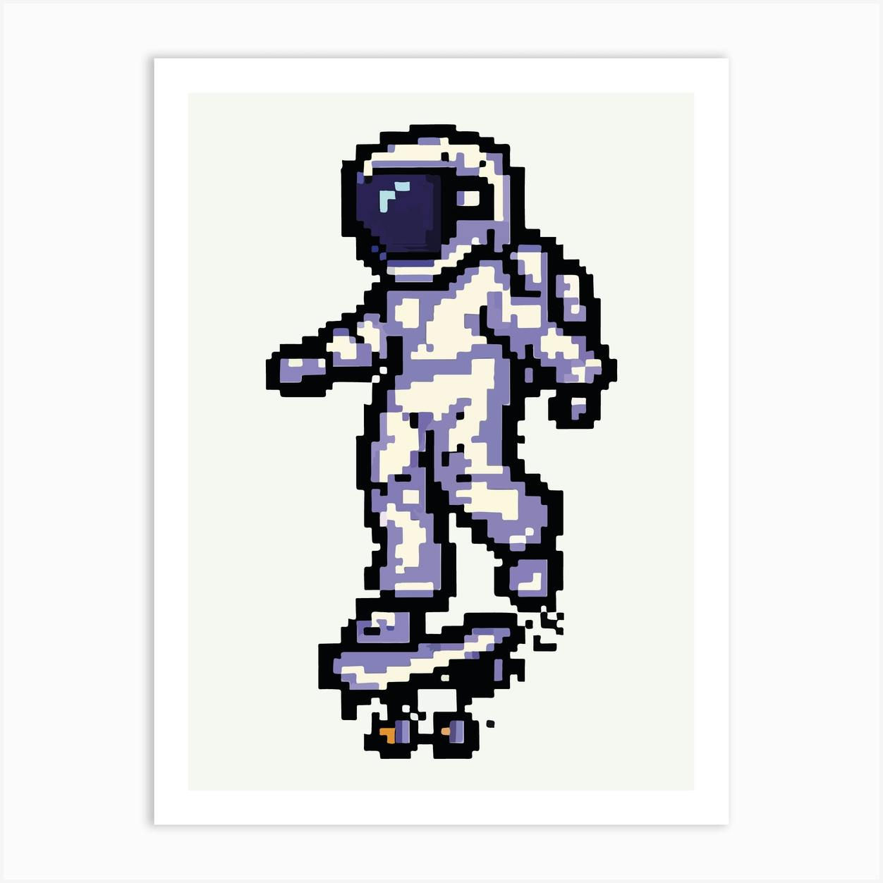 Wallpaper #YjGbNZMB5zzyi_yY1Fda26 Astronaut Pixel Art Illustration 1 Art Print by Mister Flanagan Design Fy