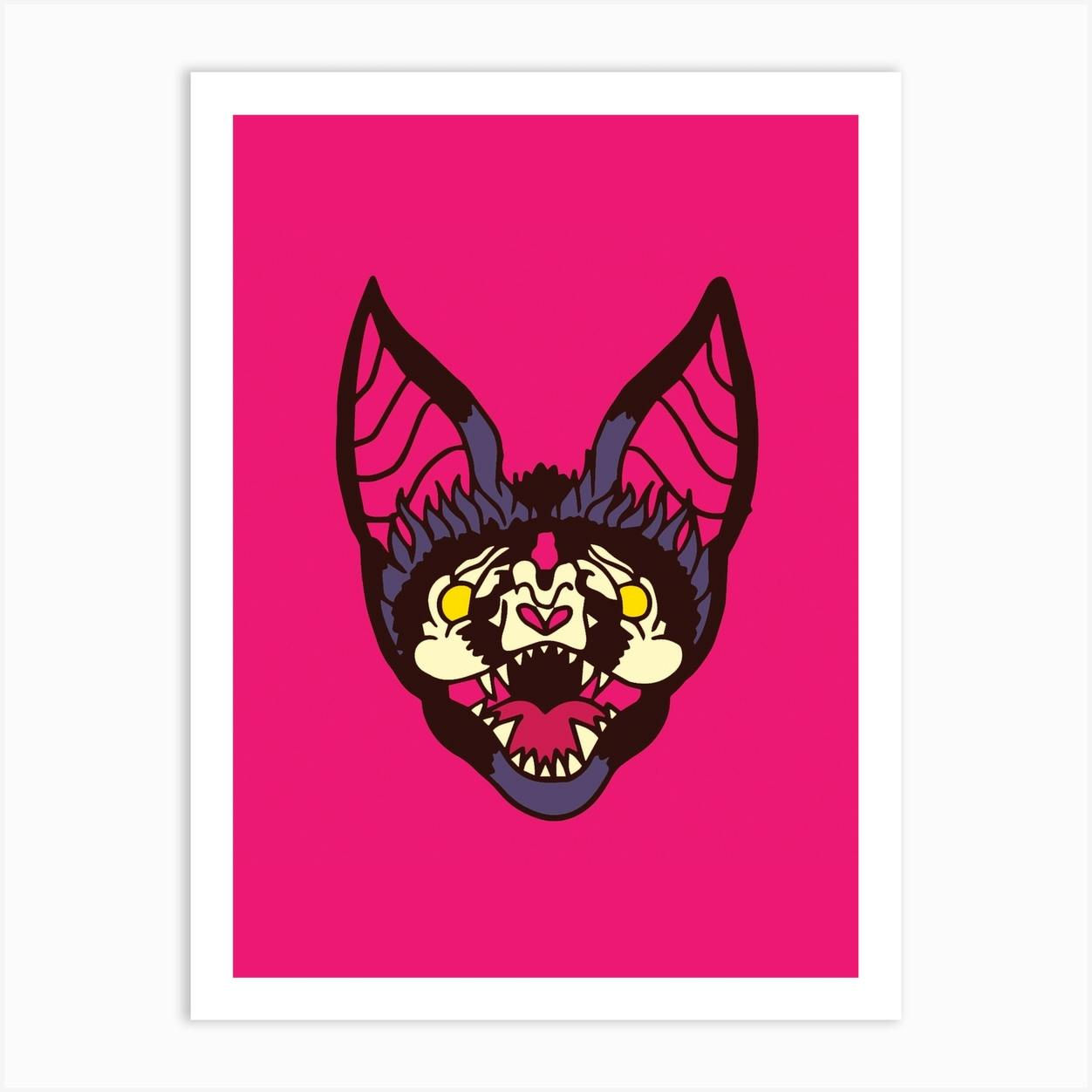 Wallpaper #sGcTDZMBSpphPi3-GOL039 Bat Art Print by Nick Cocozza Fy