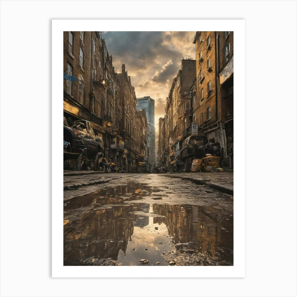Wallpaper #2WigFZMBSpphPi3-egh-33 London Cityscape Art Print by Creativoldie Fy