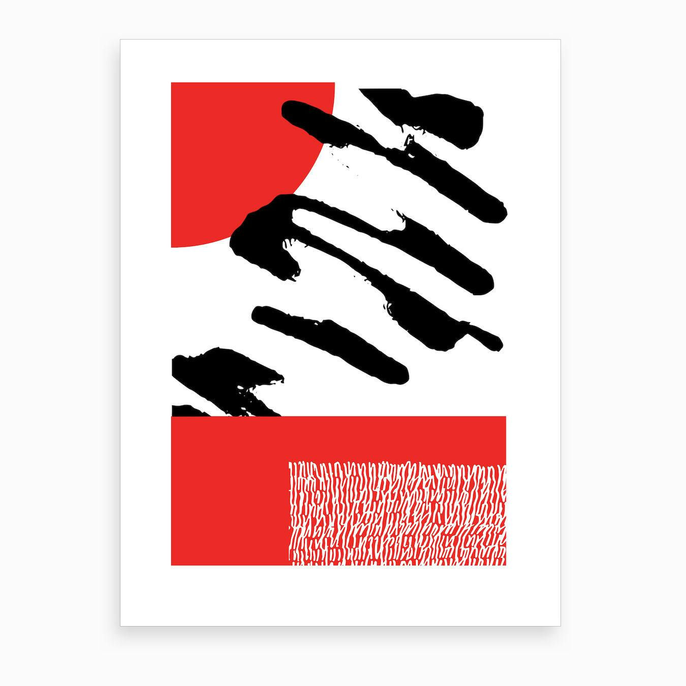 Wallpaper #Zmda6pIBSpphPi3-wkYj270 Abstract Red and Black Art Print by Kim Hubball Studio Fy