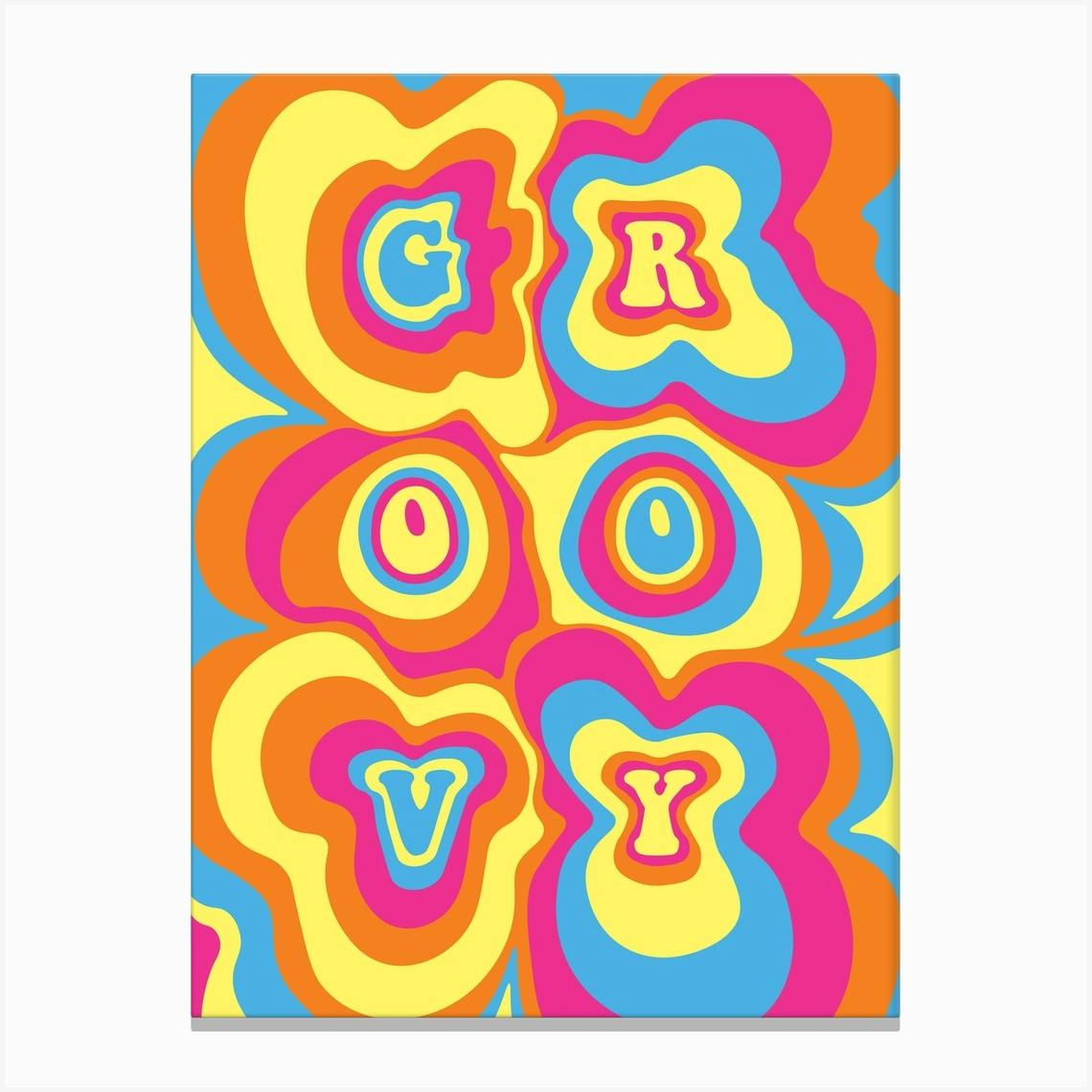 Wallpaper #W2g2IpMBSpphPi3-mTKk89 Groovy Bright Canvas Print by Leah Winstanley Fy