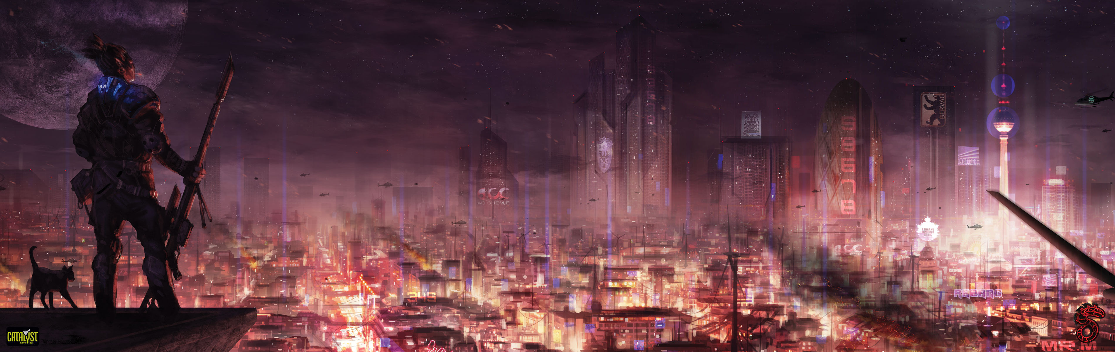 Wallpaper #9mg9FpMBSpphPi3-_gos151 Shadowrun Full HD Wallpaper and Background Image 3800x1200 Id566175