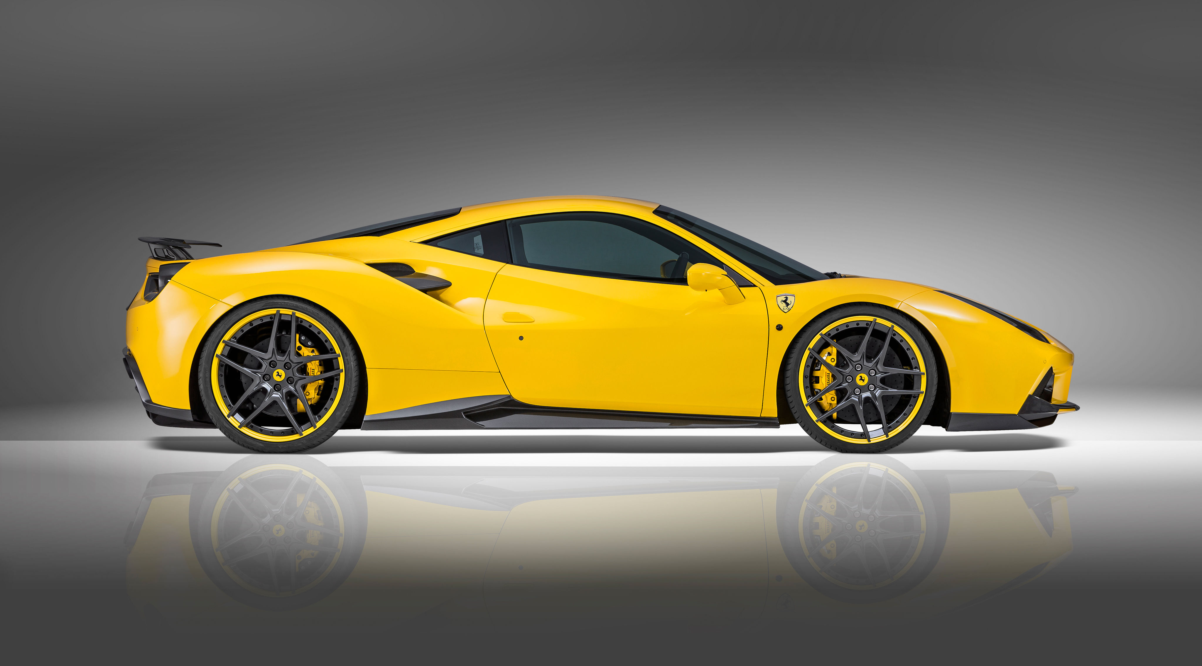 Wallpaper #92dfDZMBSpphPi3-OuTn265 Download Tuning Yellow Car Novitec Rosso Ferrari 488 Gtb Vehicle