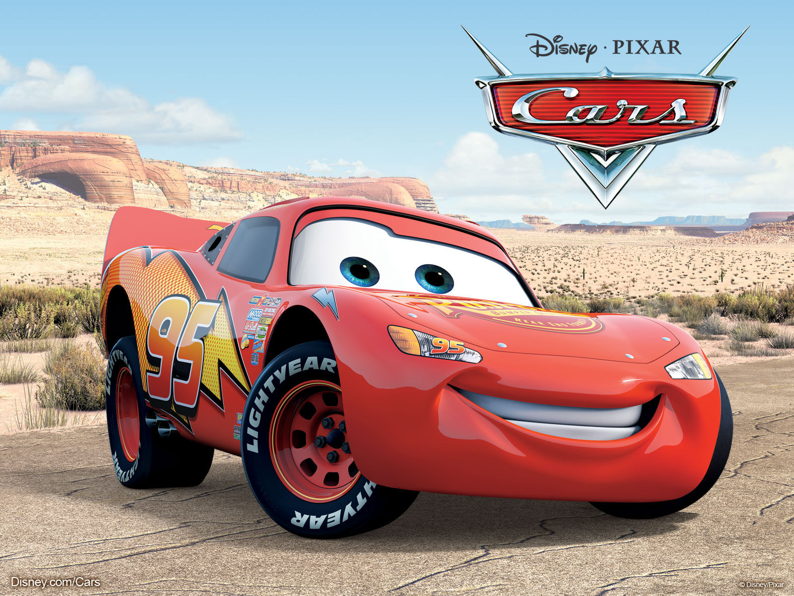 Wallpaper #4BnOM48BtGB6xQ78GpsC14 Image Lightning Mcqueen Smiling While Showing His Lightning Bolt and