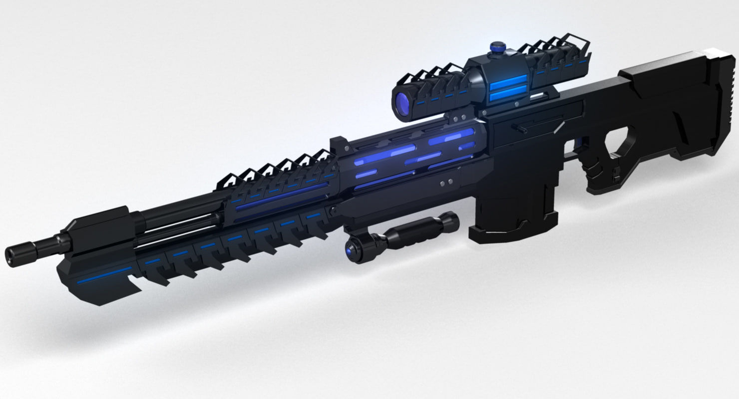 Wallpaper #KTHYNZMB5zzyi_yYi1jx171 Free Conceptual Sci Fi Sniper Rifle 3D Model