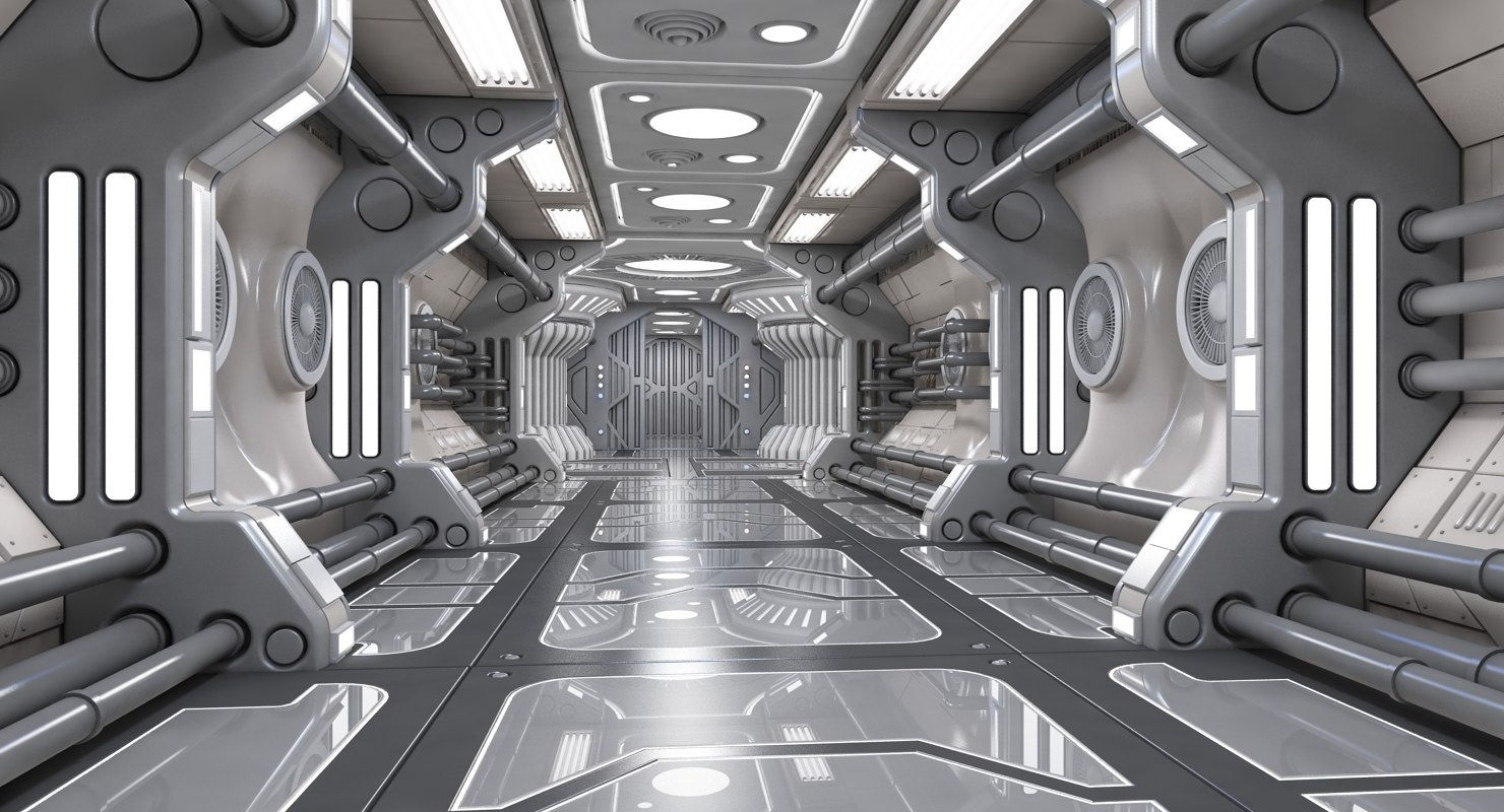 Wallpaper #XGfX_5IBSpphPi3-IaSA48 Sci Fi Interior Scene 3D Model