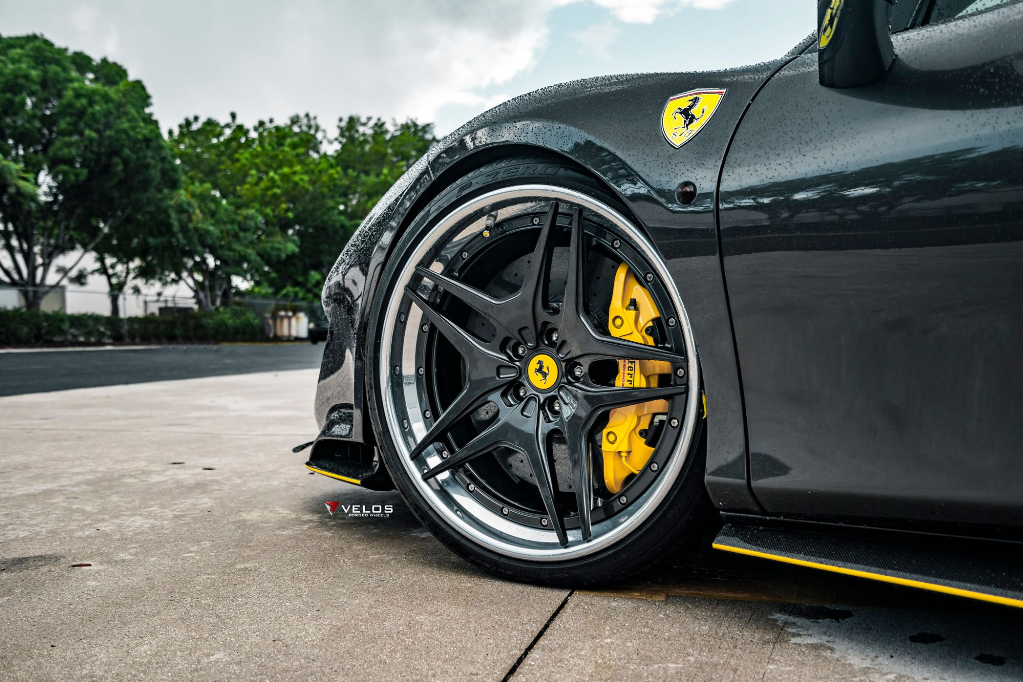 Wallpaper #iHMKhI4BFI5NbQksKxzx33 Ferrari 488 Pista Grey with Velos Vls04 3pc Aftermarket Wheels Wheel