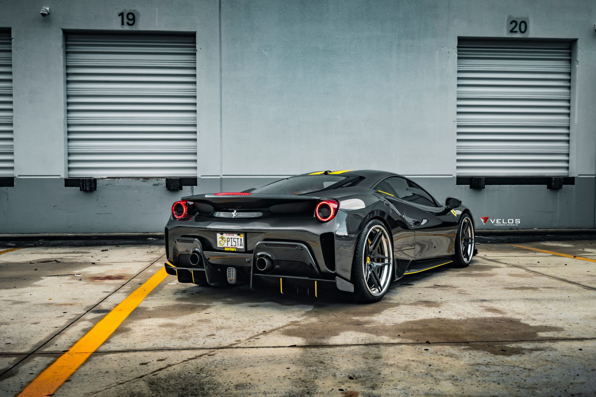 Wallpaper #iHMKhI4BFI5NbQksKxzx10 Ferrari 488 Pista Grey with Velos Vls04 3pc Aftermarket Wheels Wheel