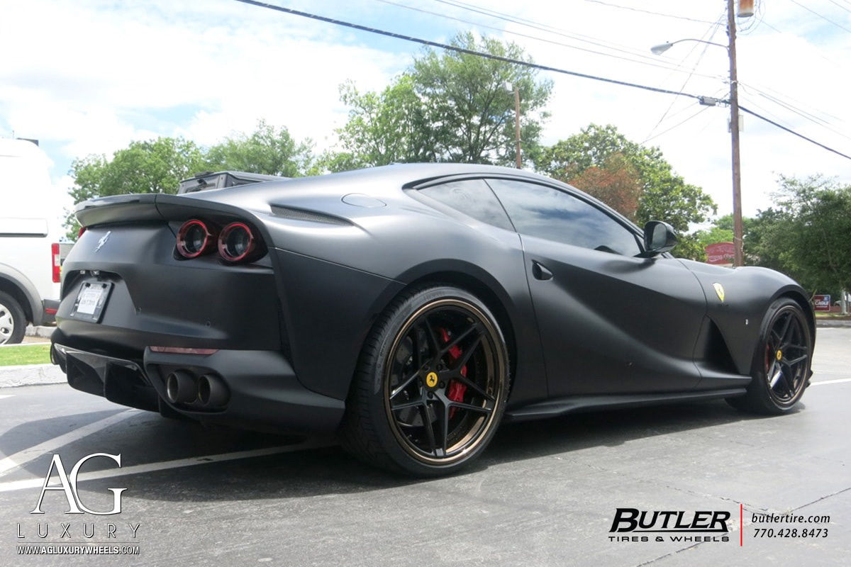 Wallpaper #FurGUpMBlwTYPL18kAqo50 Ferrari 812 Superfast Black Ag Luxury Agl42 Spec3 Wheel Wheel Front
