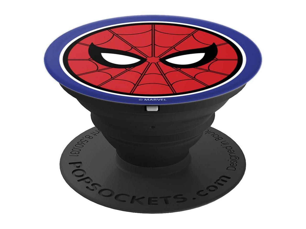 Wallpaper #_Wc19pIBSpphPi3-Z4I2220 Marvel Spider Man Web Face Blue Circle Logo Popsockets Grip and Stand