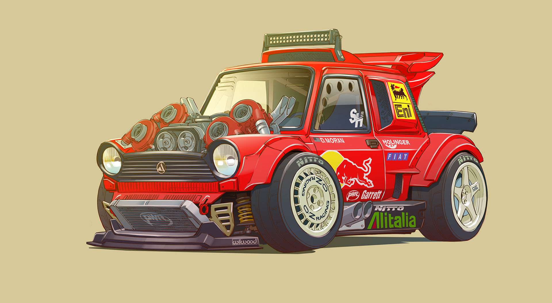 Wallpaper #kGigHpMBSpphPi3-NinU129 Cars as Characters the Art of Damon Moran Speedhunters