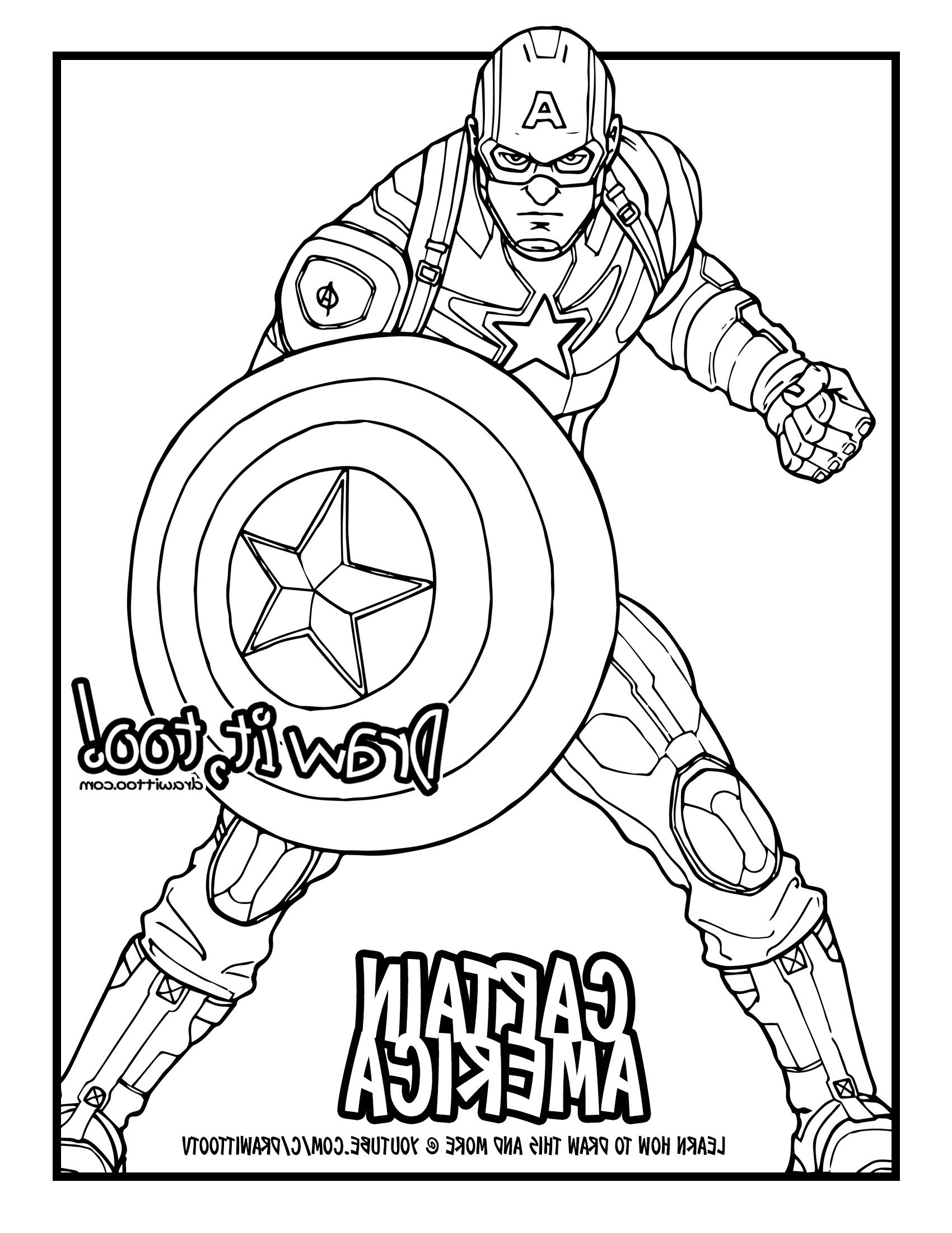 Wallpaper #t2eUB5MBSpphPi3-TMZz128 13 Authentique Capitaine America Coloriage Collection Idee De Coloriage