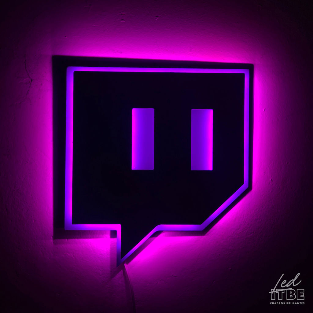 Wallpaper #lizhSZMB0E1QgA7wcvSA90 Twitch TV Logo Comprar En LED It Be Cuadros
