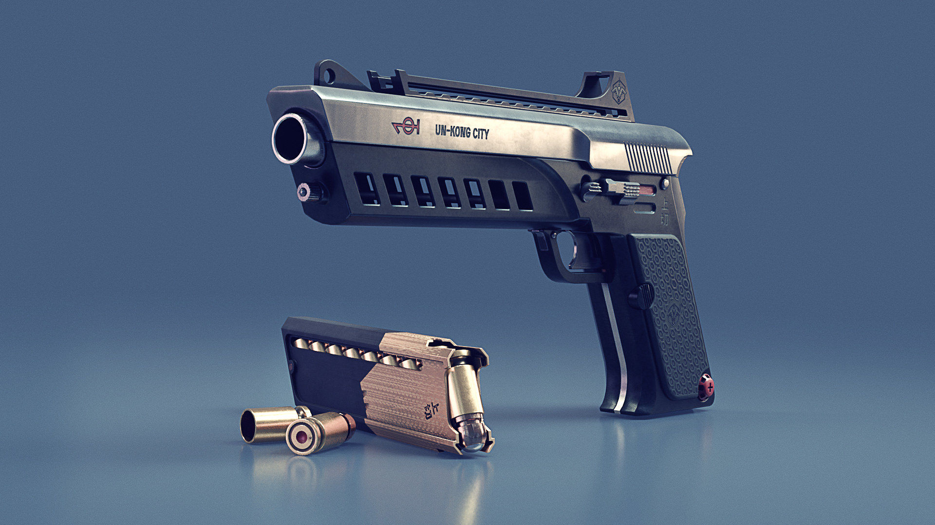 Wallpaper #JFPpNJMBYjRkjcHsCuj7225 3D Model Fictional Pistol Cyberpunk Turbosquid 1557325