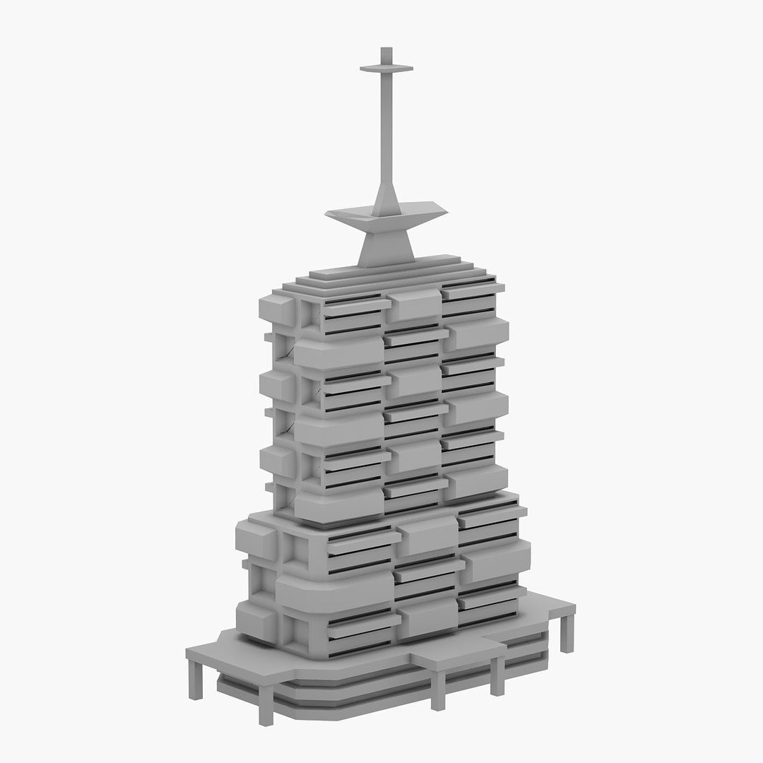 Wallpaper #sGf07JIBSpphPi3-g1XU373 3D Model Sci Fi Building Turbosquid 1551824