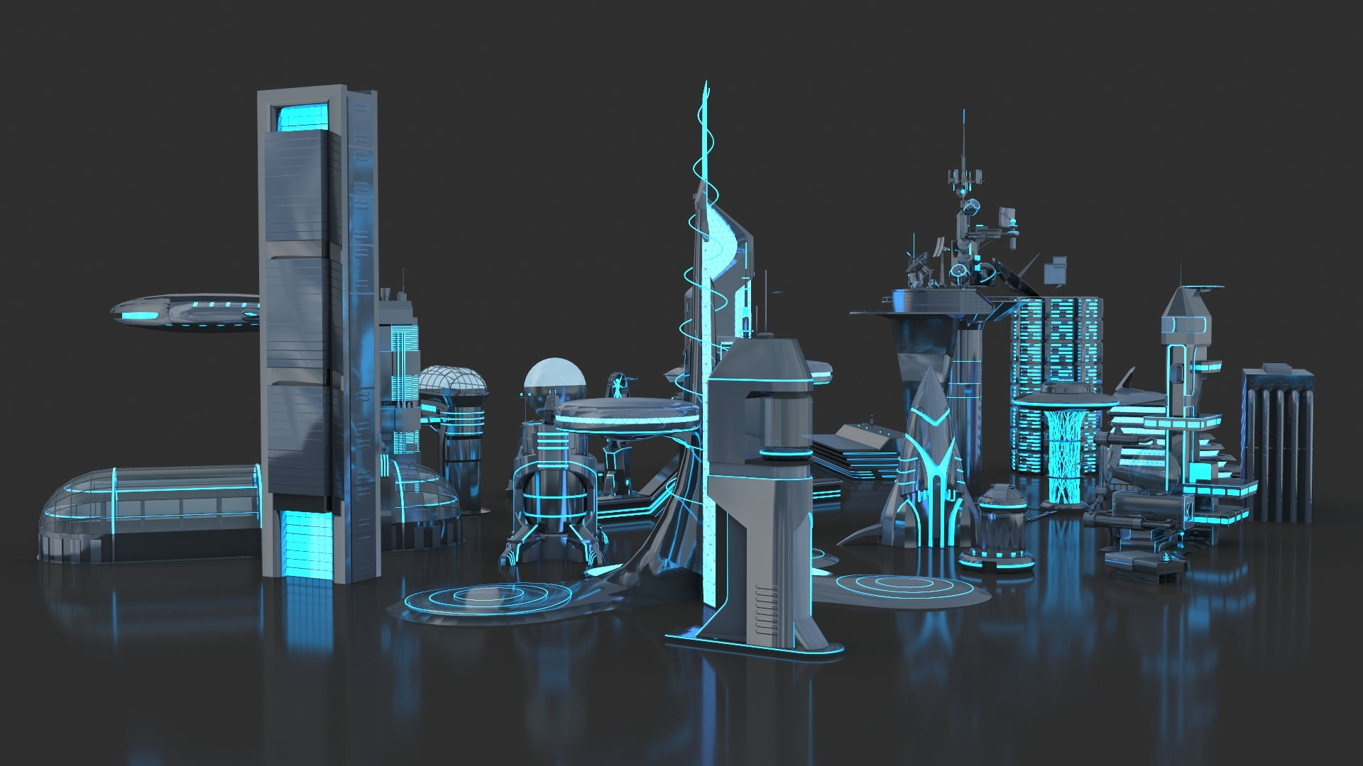 Wallpaper #gBl8Ho8BtGB6xQ78w3ks7 3D Sci Fi City Model Turbosquid 1403837