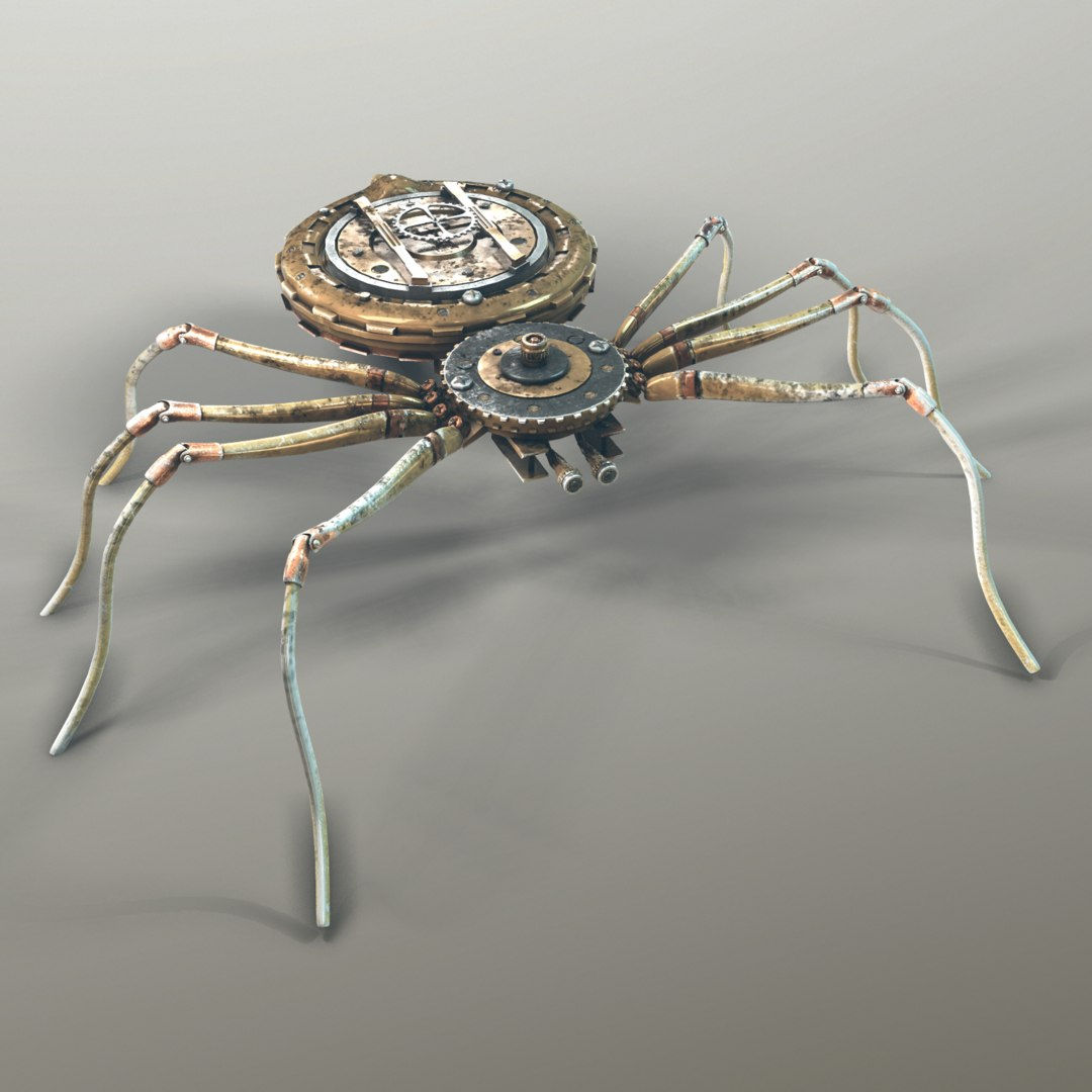Wallpaper #MVgVNJMBzN9vxX348jvw46 3D Ready Steampunk Spider Robot Turbosquid 1450682