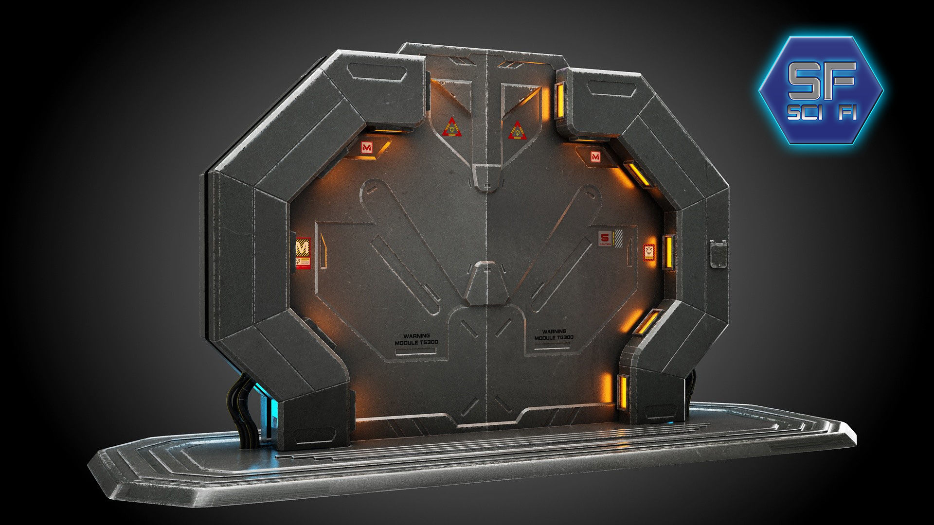 Wallpaper #NWegBpMBSpphPi3-J8JF4 Sci Fi Gate 3D Obj