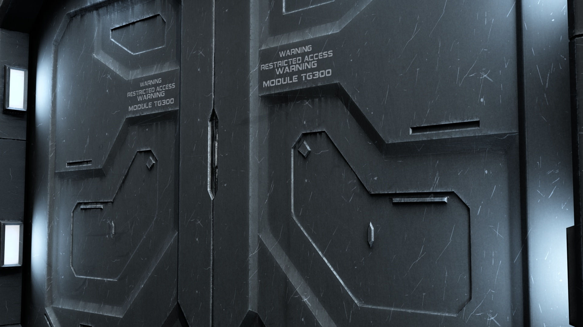 Wallpaper #NWegBpMBSpphPi3-J8JF400 Sci Fi Gate Door Model