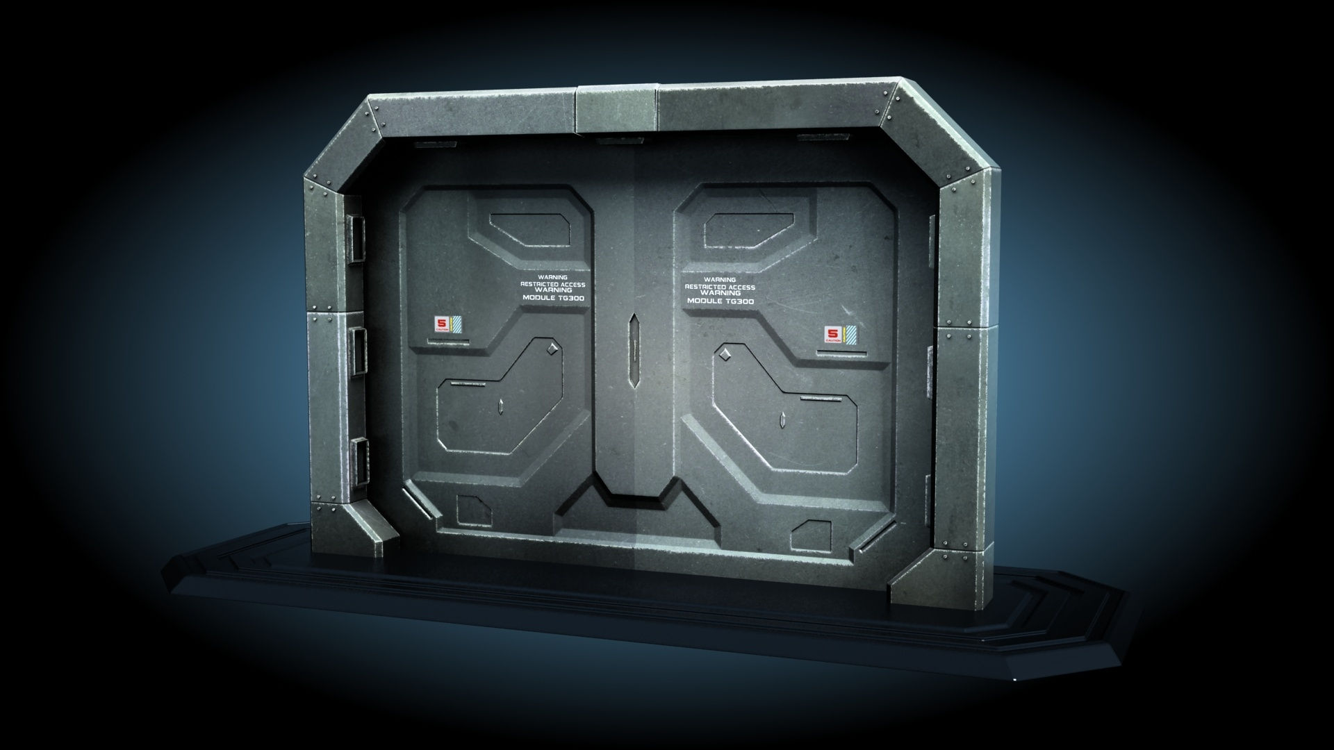 Wallpaper #NWegBpMBSpphPi3-J8JF311 3ds Max Sci Fi Gate Door