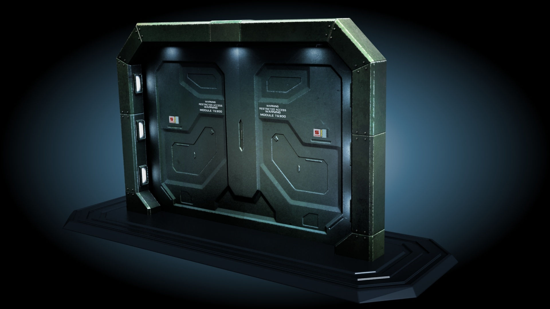 Wallpaper #NWegBpMBSpphPi3-J8JF205 3ds Max Sci Fi Gate Door