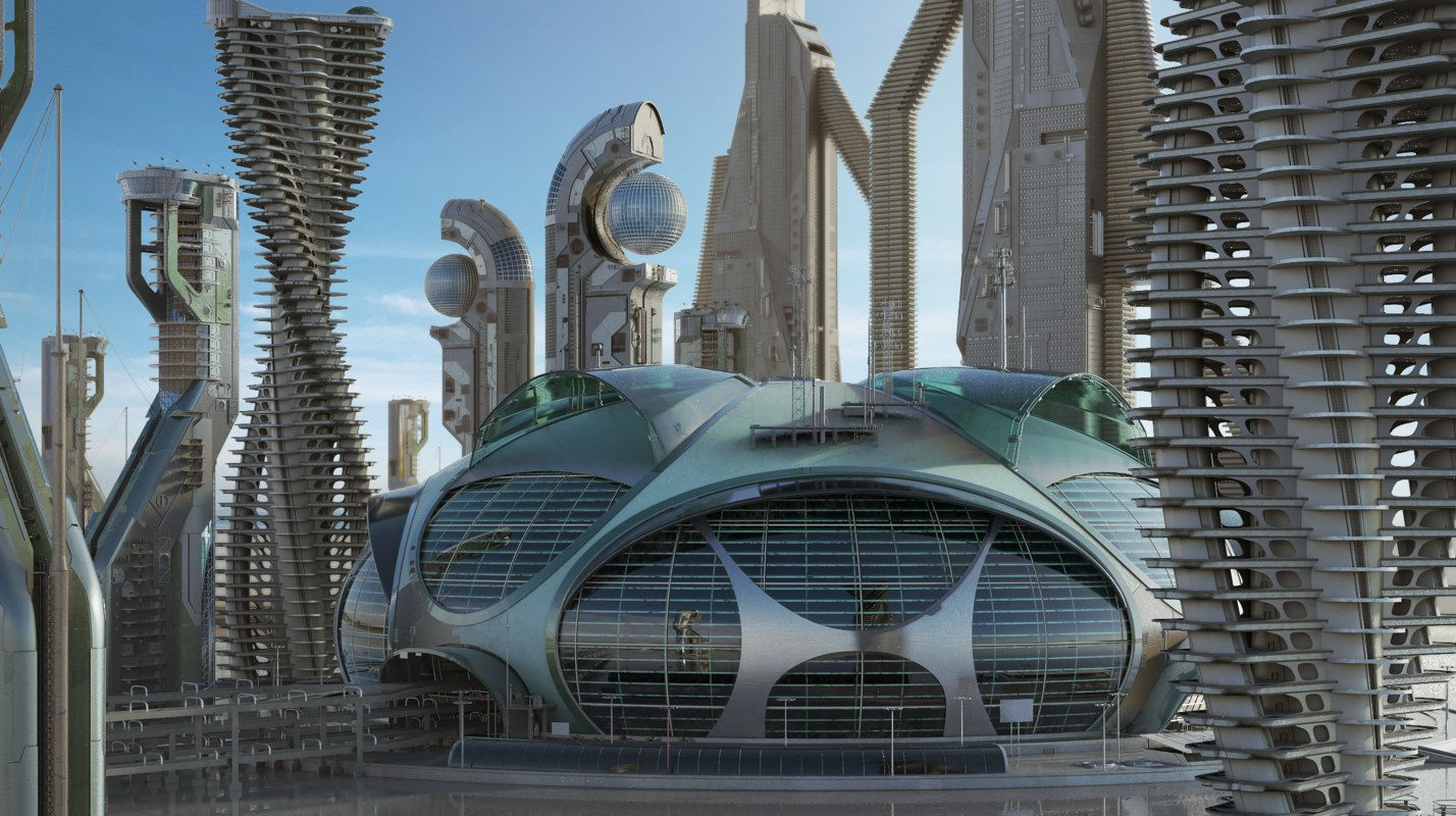 Wallpaper #gBl8Ho8BtGB6xQ78w3ks46 Sci Fi Buildings 3D Model Turbosquid 1382648