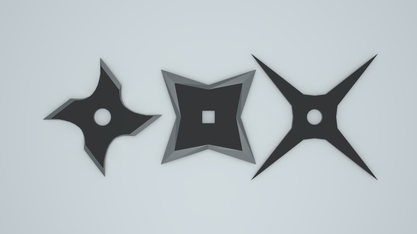 Wallpaper #N2euB5MBSpphPi3-8McL81 Ninja Throwing Stars Shurikens 3D Model Turbosquid 1415640