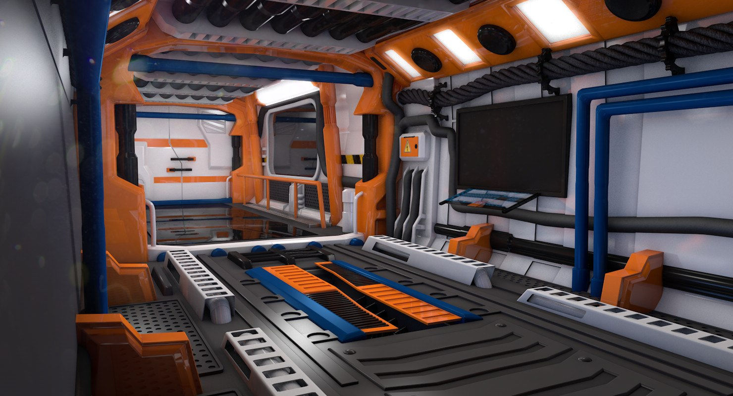 Wallpaper #-RkGJY8BtGB6xQ789YUw24 Sci Fi Garage 3D Model