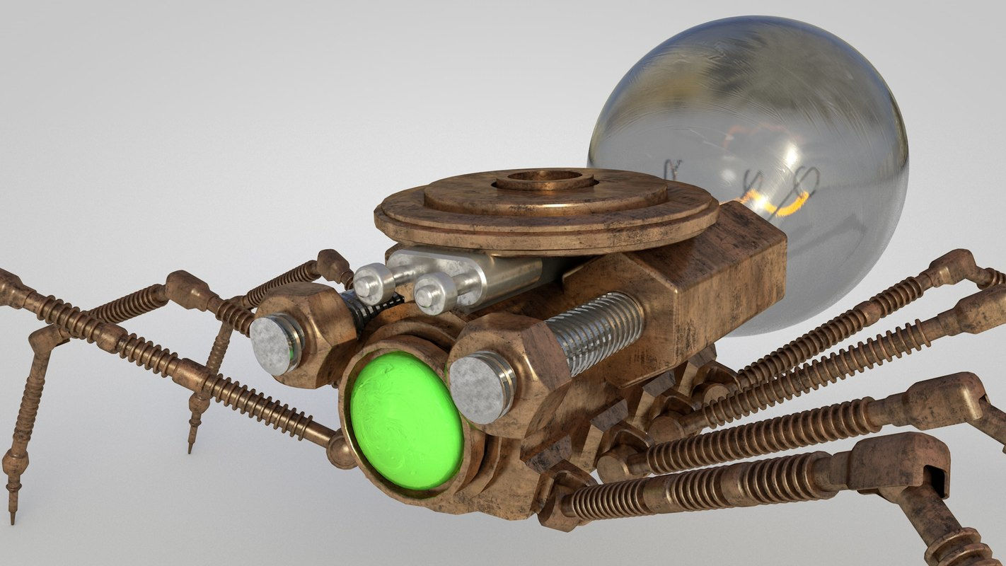 Wallpaper #MVgVNJMBzN9vxX348jvw229 Steampunk Spider Robot 3D Turbosquid 1434625