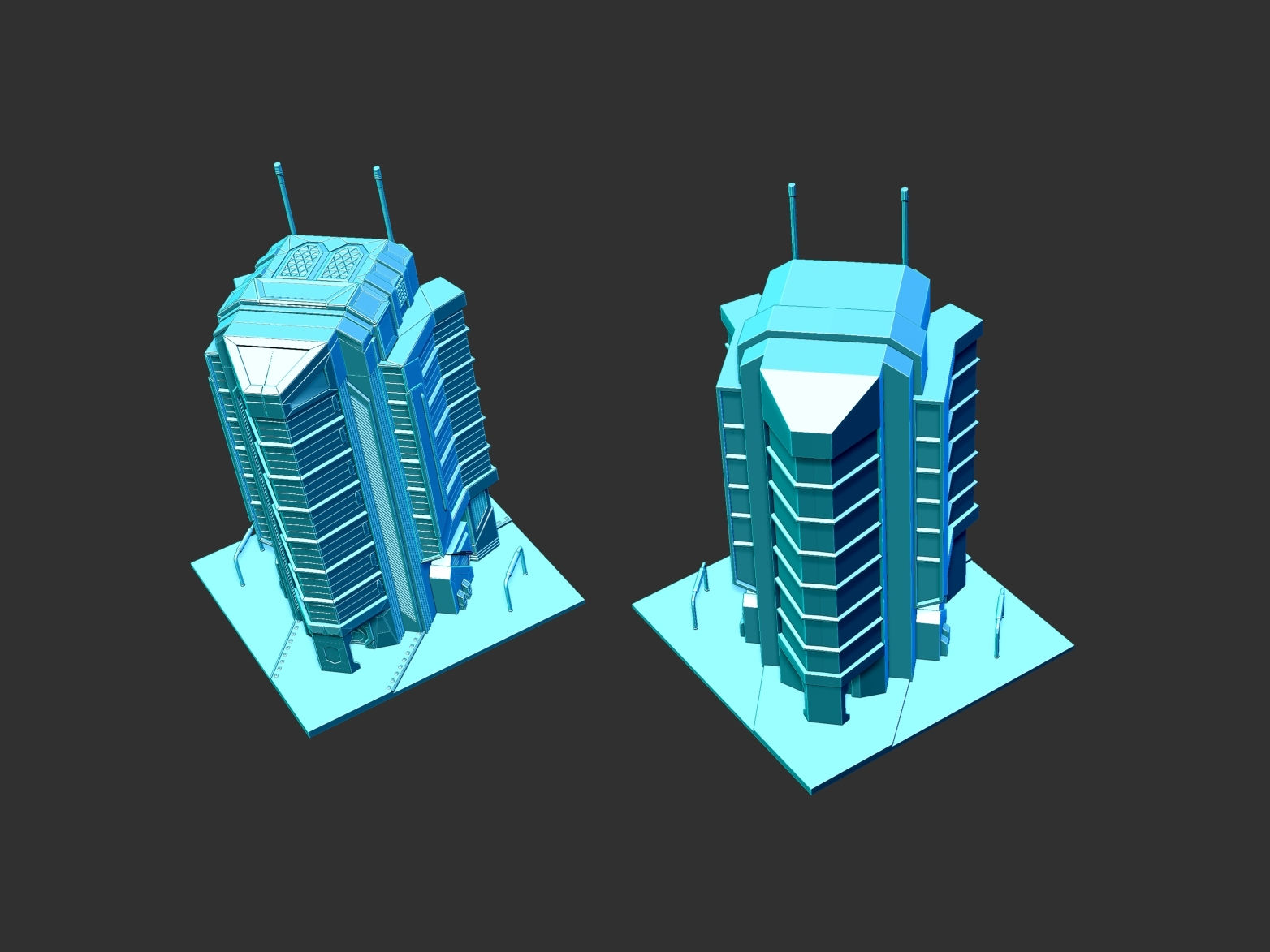 Wallpaper #gBl8Ho8BtGB6xQ78w3ks43 3D Sci Fi Futuristic Building Model