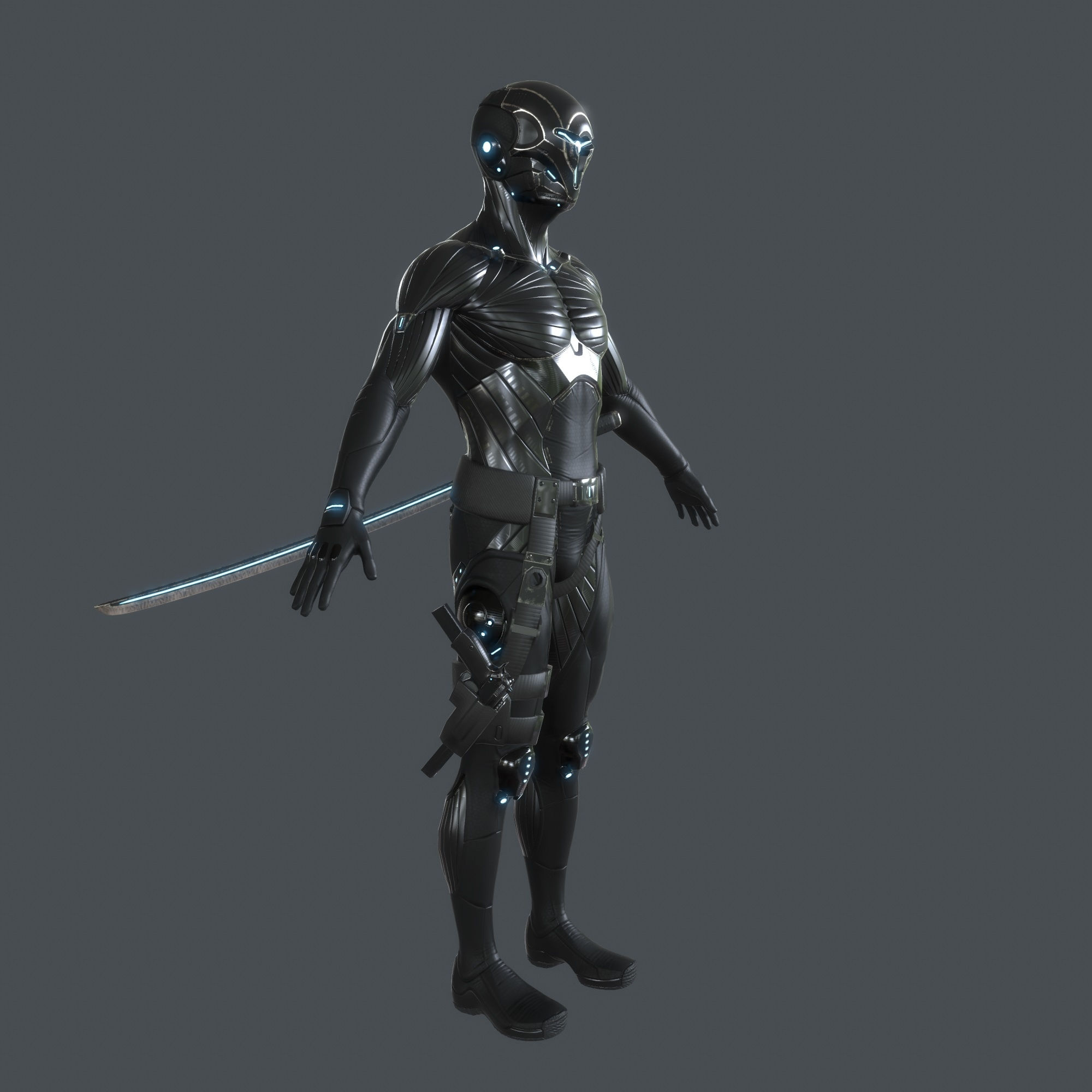 Wallpaper #om3IZ5cBycdYOYFTiW_114 Cyber Ninja Sword 3D Model