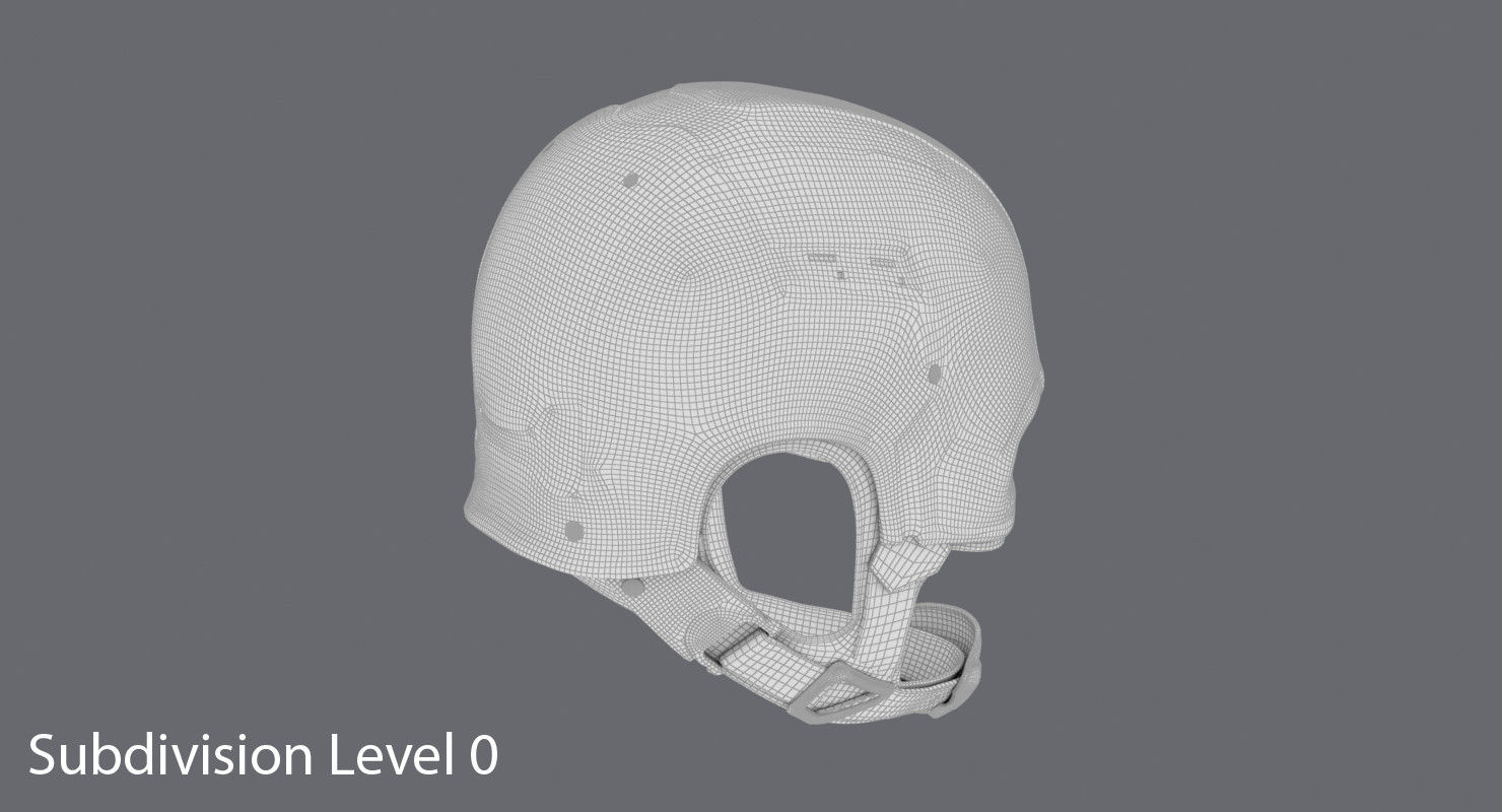 Wallpaper #InNehI4BFI5NbQksOR0322 A Detailed 3D Model of a Vintage Football Helmet