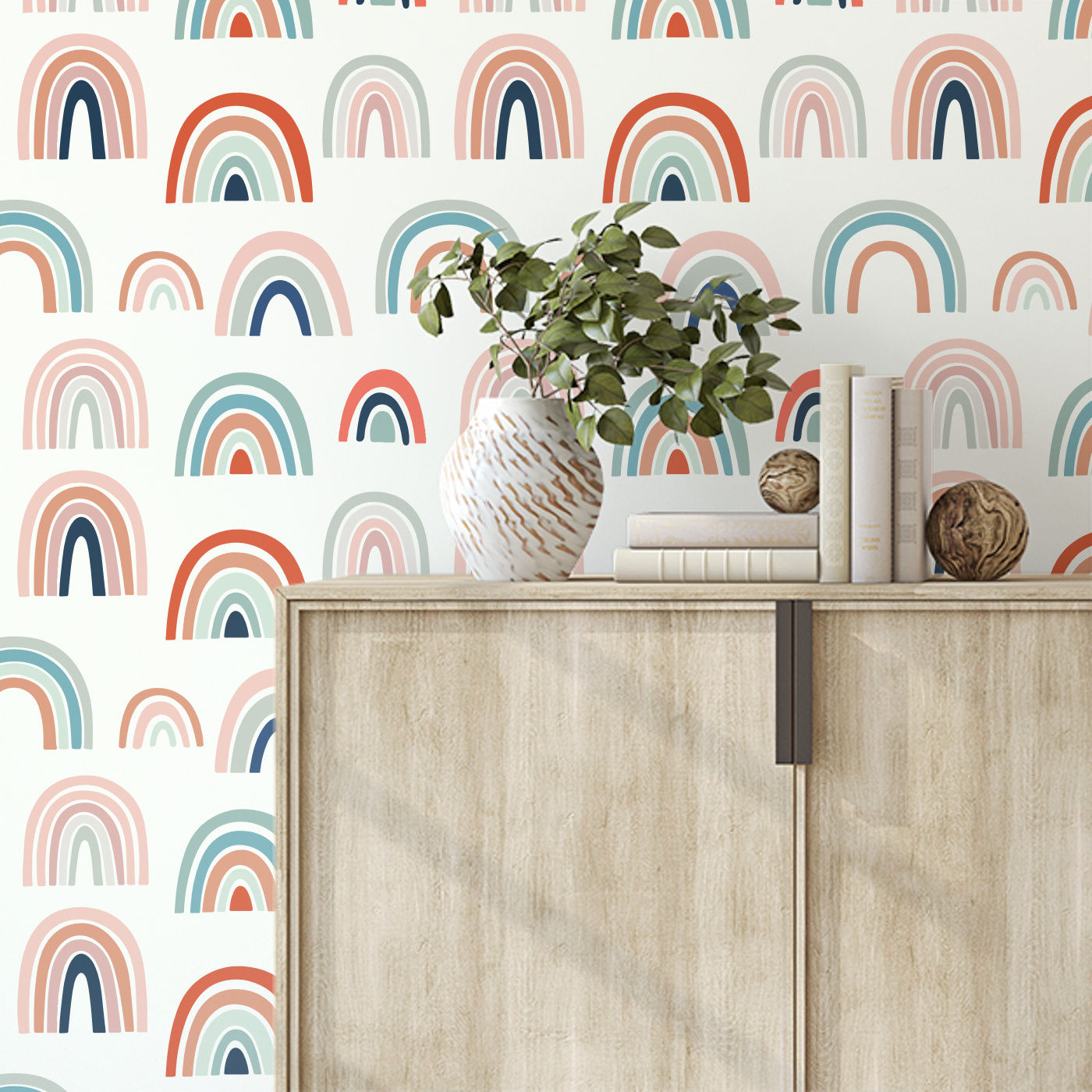 Wallpaper #Xj9NPJMBLiIJ4c9O-pG777 Retro Rainbows Peel and Stick Removable Wallpaper Love vs Design