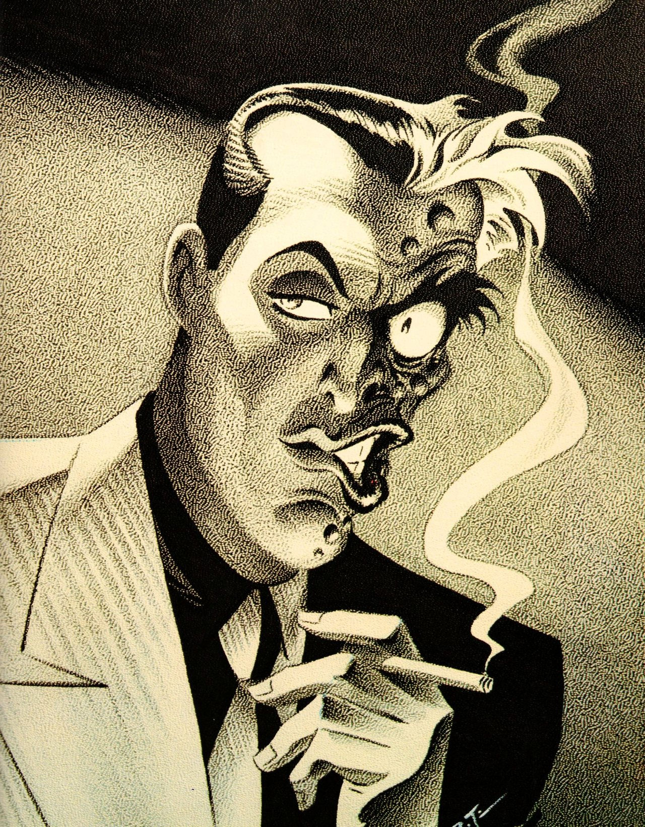 Wallpaper #1BmuOI8BtGB6xQ78W6ju2 Batman Animated Two Face in Ralph Bellamy Style by Bruce Timm