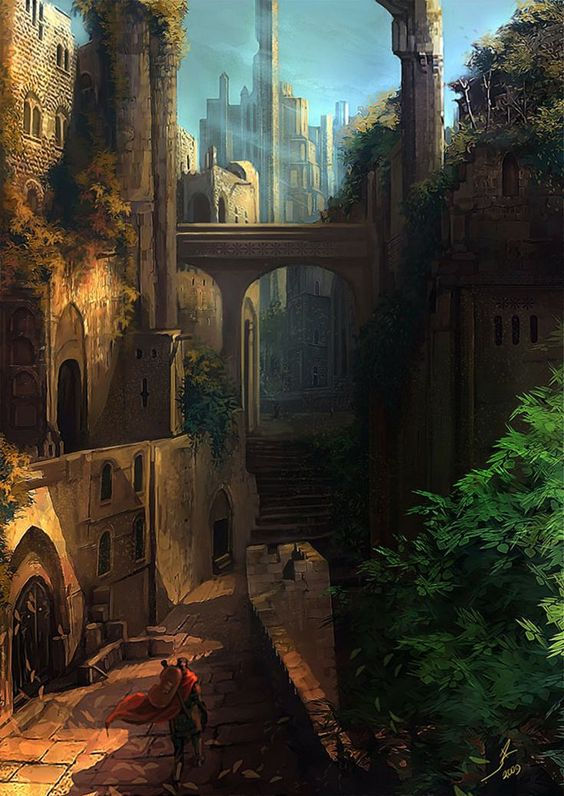 Wallpaper #Z7lp3pIBJvJKYCmERgWS195 Fantasy Concept Art by Demosemos on Tumblr a City Both Advanced and