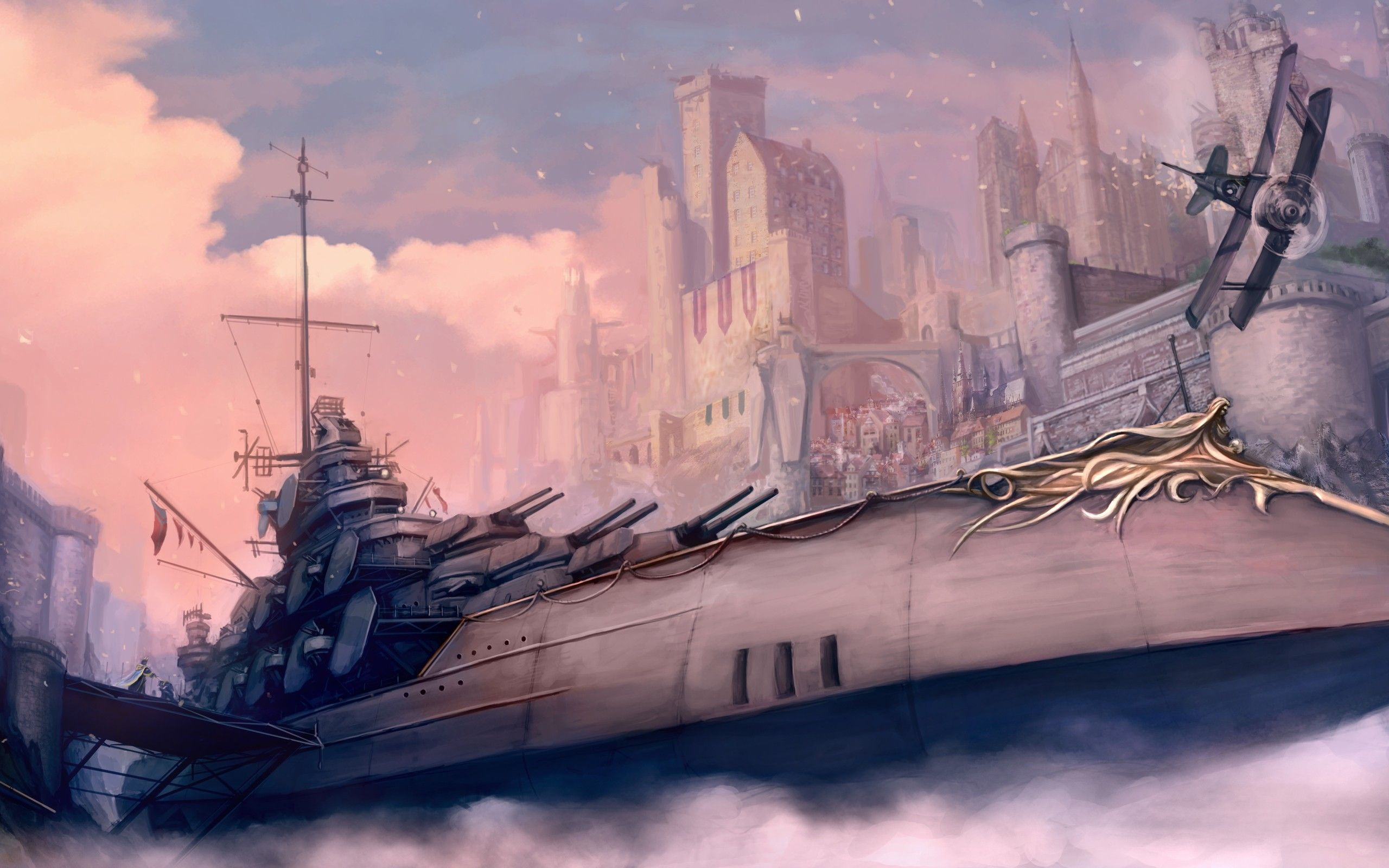 Wallpaper #YWfx8JIBSpphPi3-EGk450 Steampunk Art Battle Ship Steampunk Wallpaper of a Battle Ship