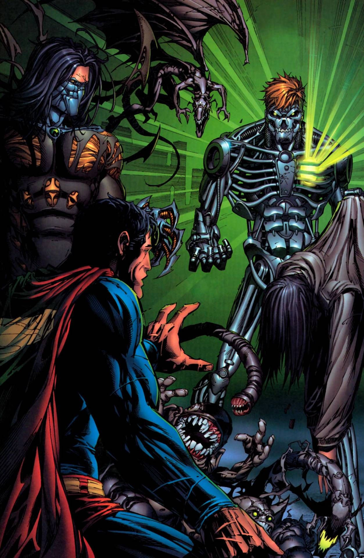 Wallpaper #SWe28JIBSpphPi3-aGii346 Supermandarkness Crossover Art Feat Teminator Look Metallo by Marc