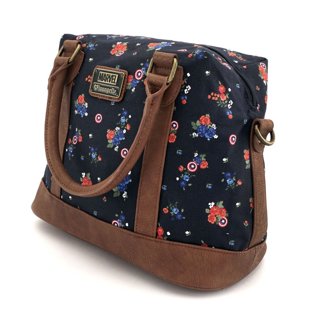 Wallpaper #wjGzNZMB5zzyi_yY0Fcl65 Loungefly Marvel Captain America Floral Crossbody Bag Womens at