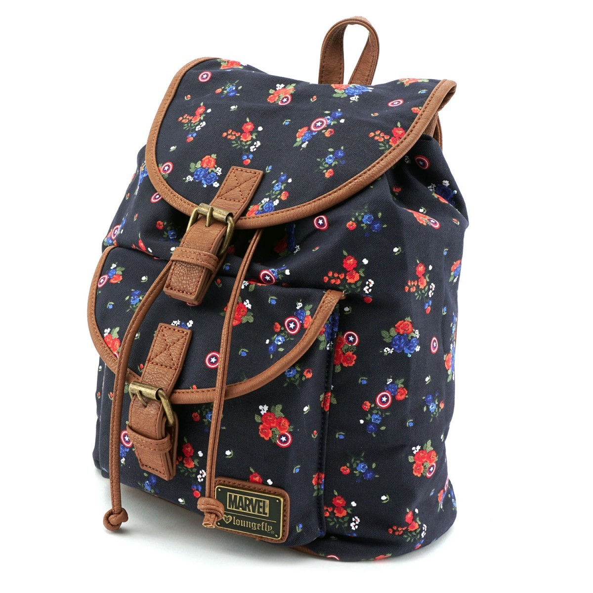 Wallpaper #wjGzNZMB5zzyi_yY0Fcl13 Loungefly Marvel Captain America Floral Print Backpack Womens at