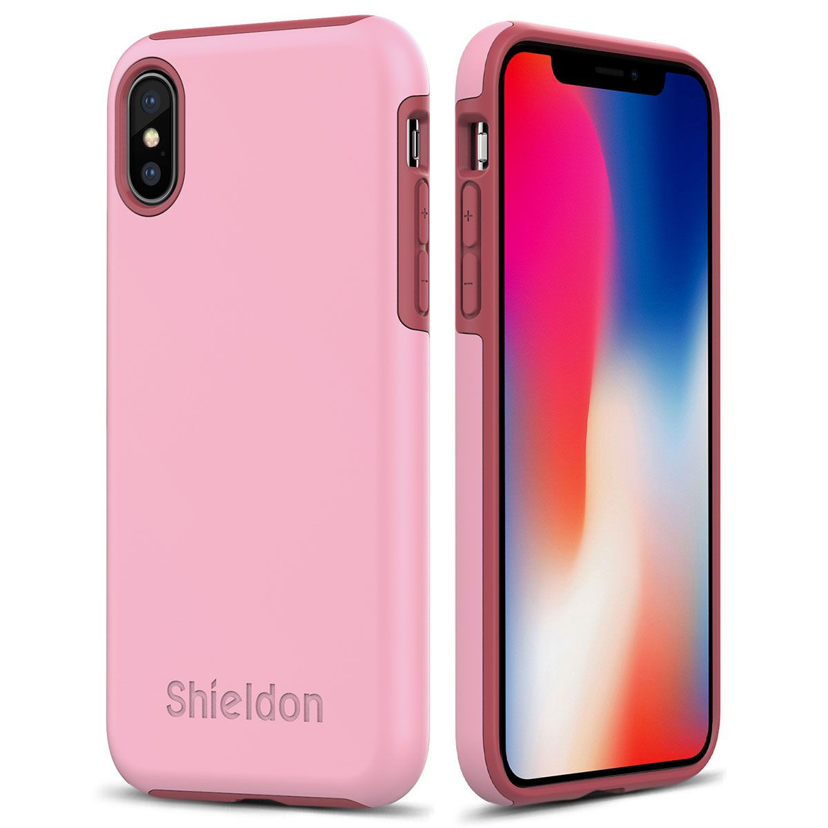 Wallpaper #bGc1EZMBSpphPi3-VPYa391 Shieldon iPhone Xs iPhone X Case Pink Color Case for Apple iPhone X