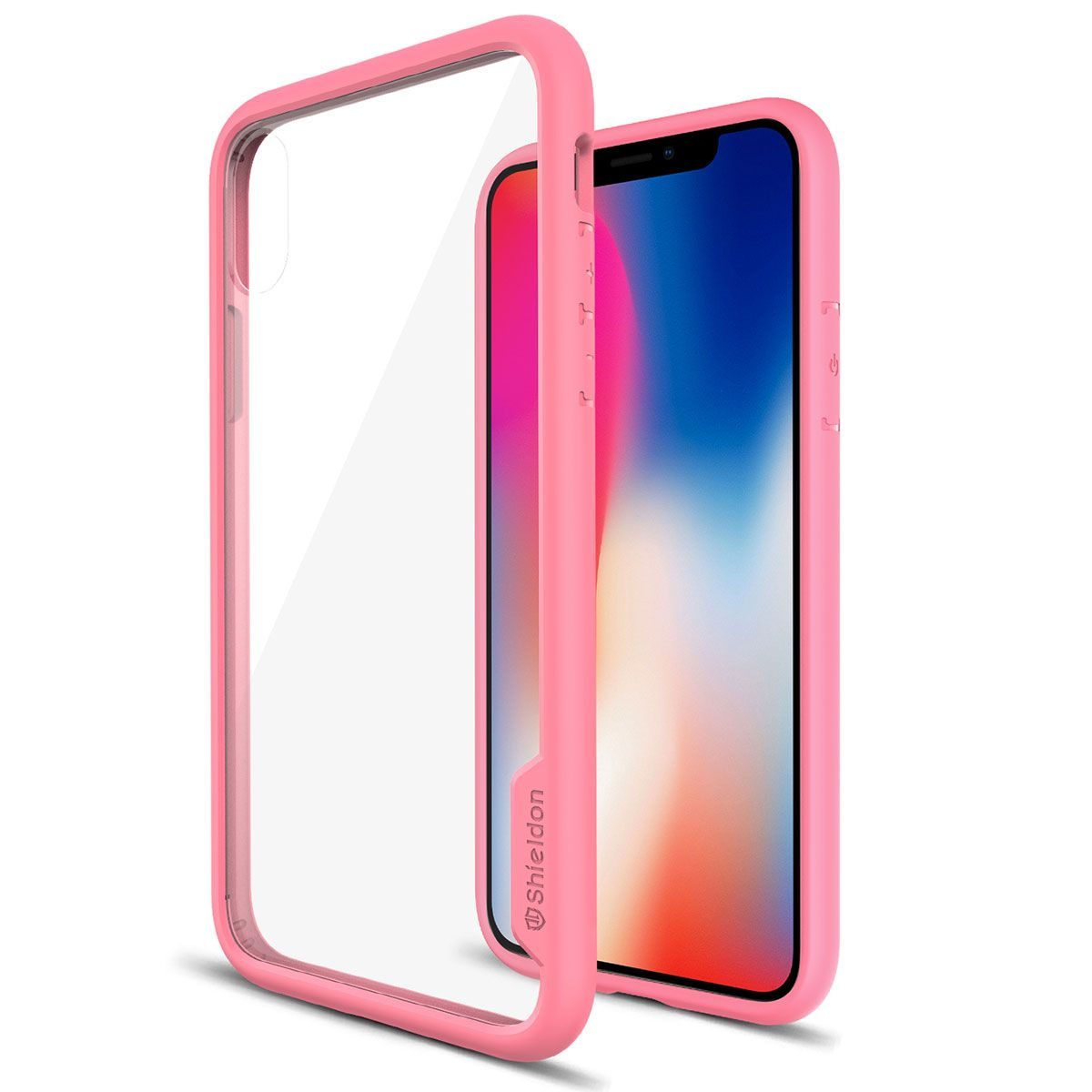 Wallpaper #bGc1EZMBSpphPi3-VPYa399 Shieldon iPhone Xs iPhone X Case Pink Color Tpu Bumper Case for