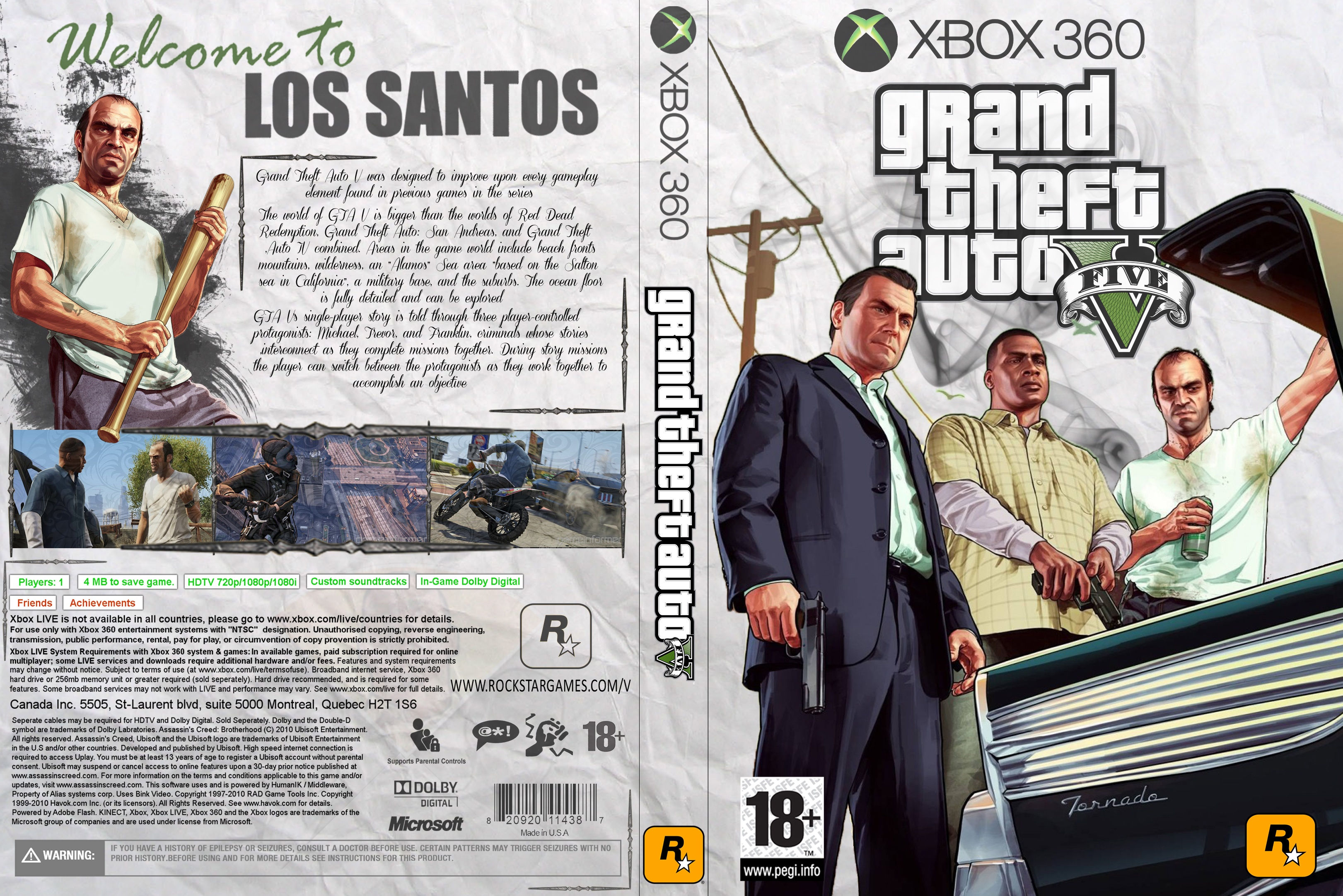 Wallpaper #5453a Gta V Xbox One Box Art Cover by Iceman423626