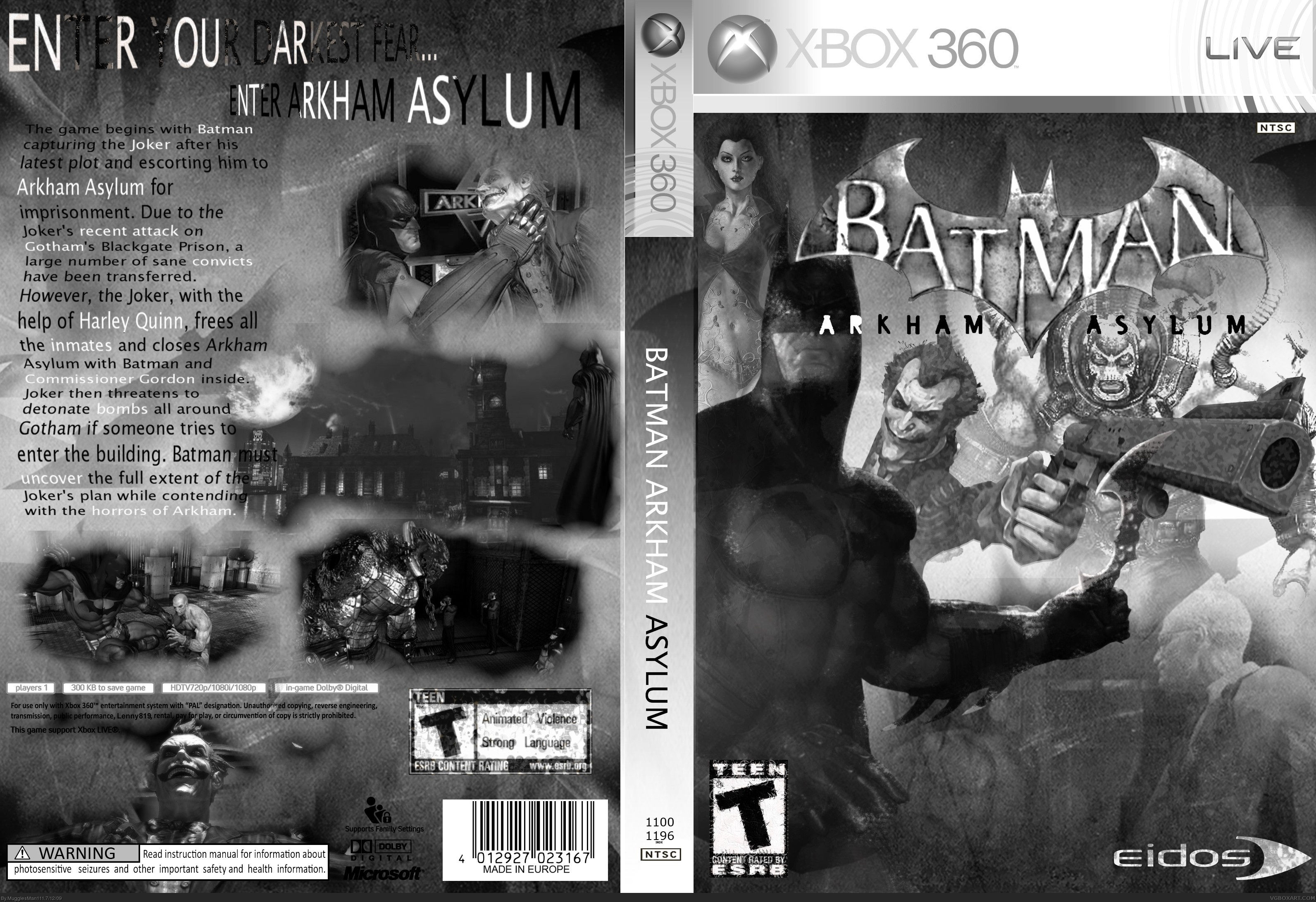 Wallpaper #546aa Batman Arkham Asylum Wii Box Art Cover by Ab501ut3 Z3r0